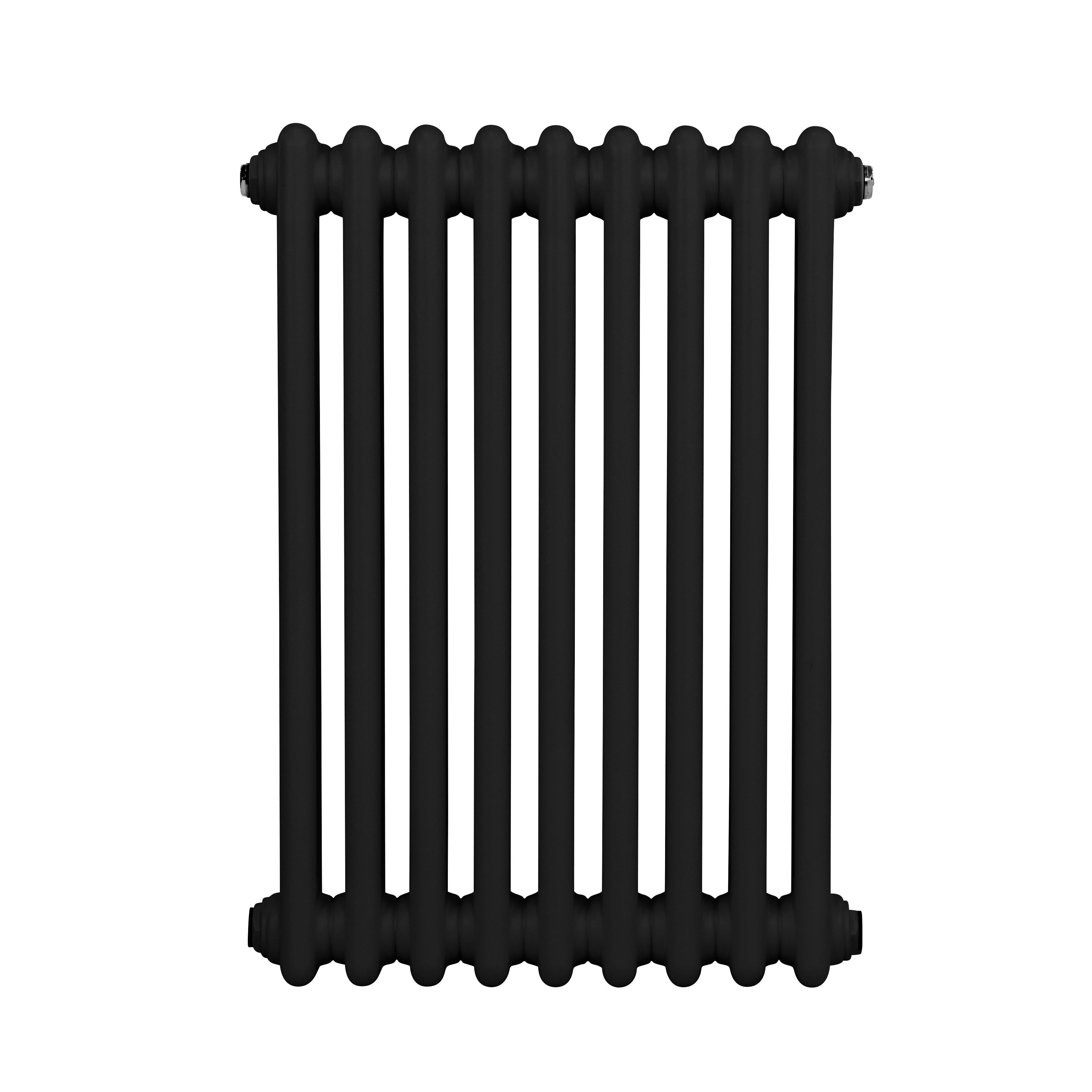 Baridi Horizontal Traditional 2 Column Radiator 600 x 427mm, Black - DH361