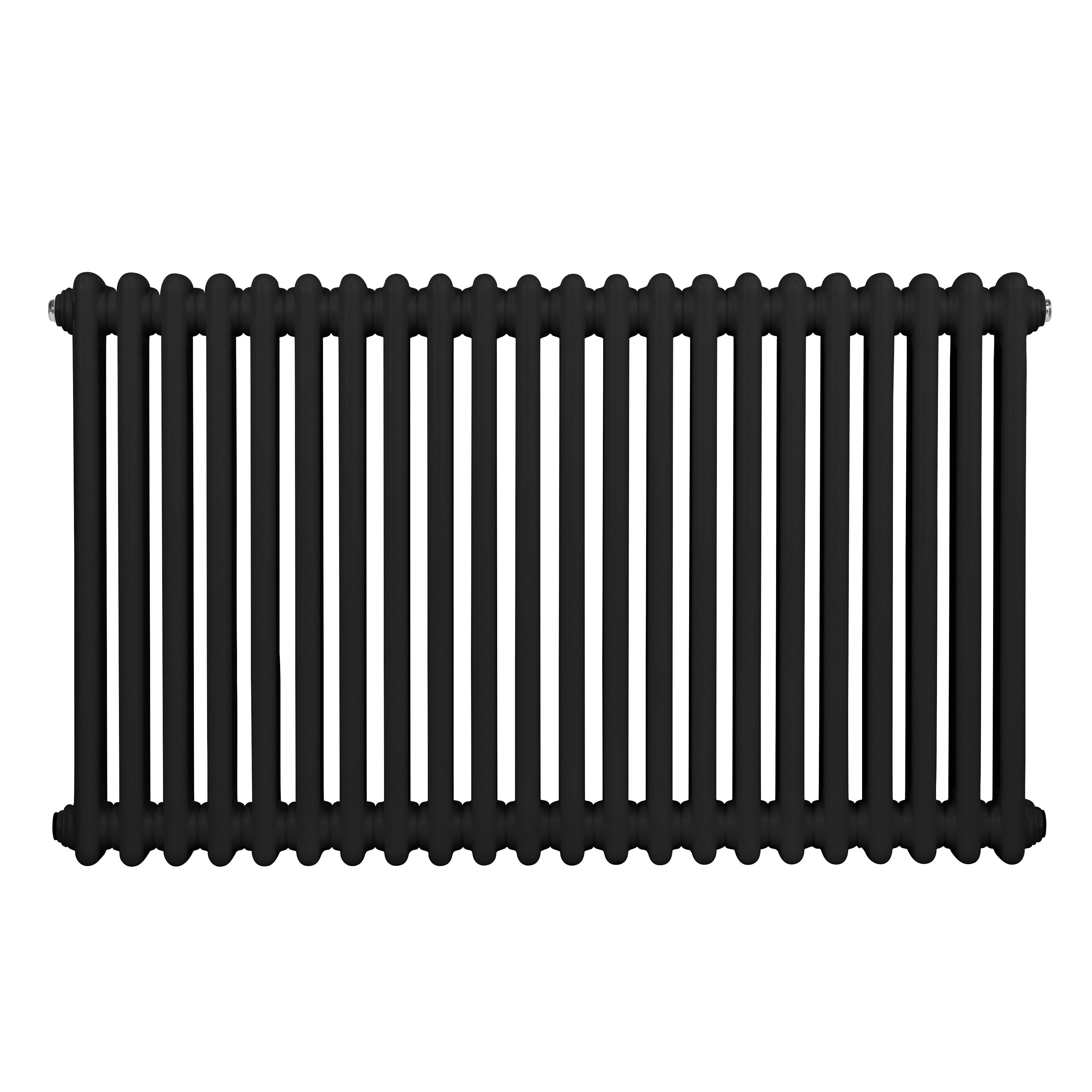 Baridi Horizontal Traditional 2 Column Radiator 600 x 1012mm, Black - DH364