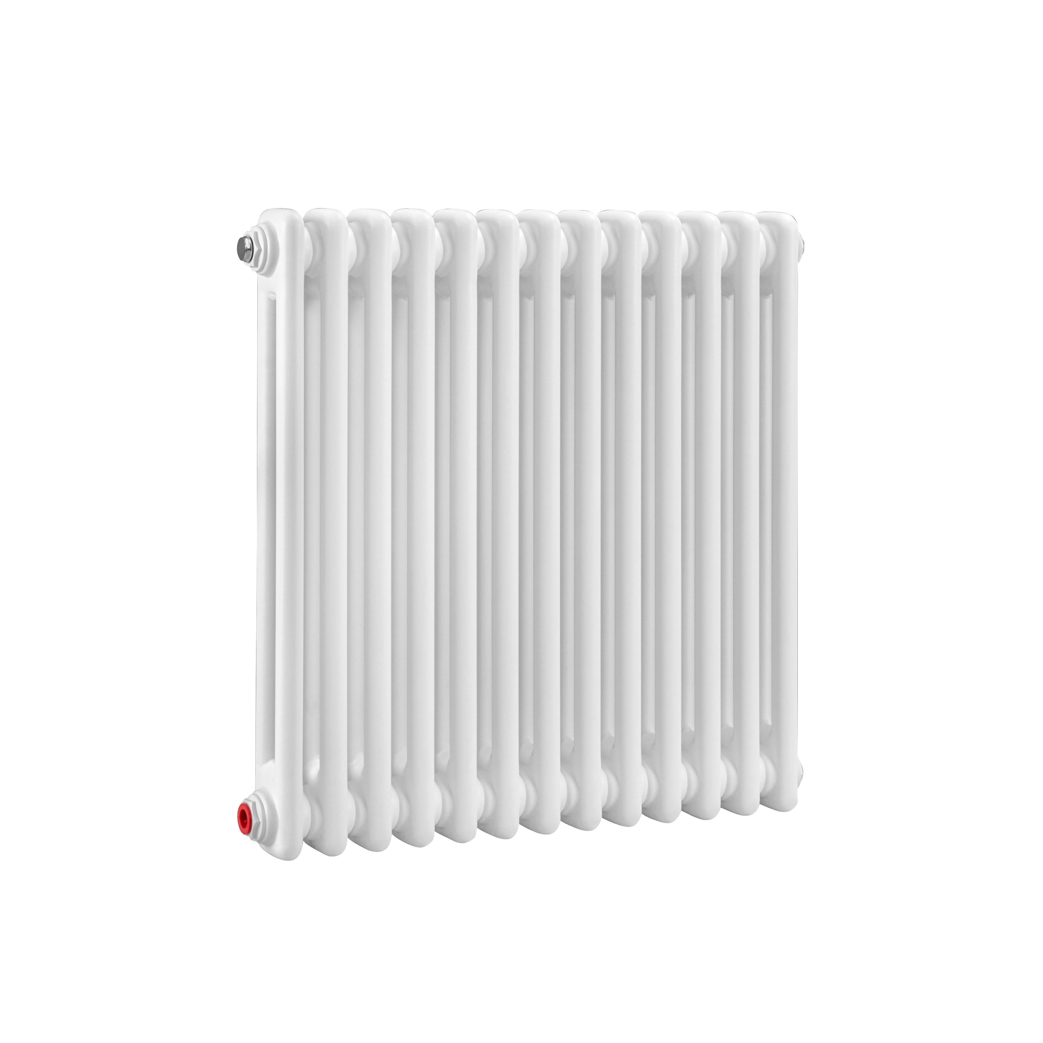 Horizontal Traditional 2 Column Radiator 600 x 607mm, White - DH367