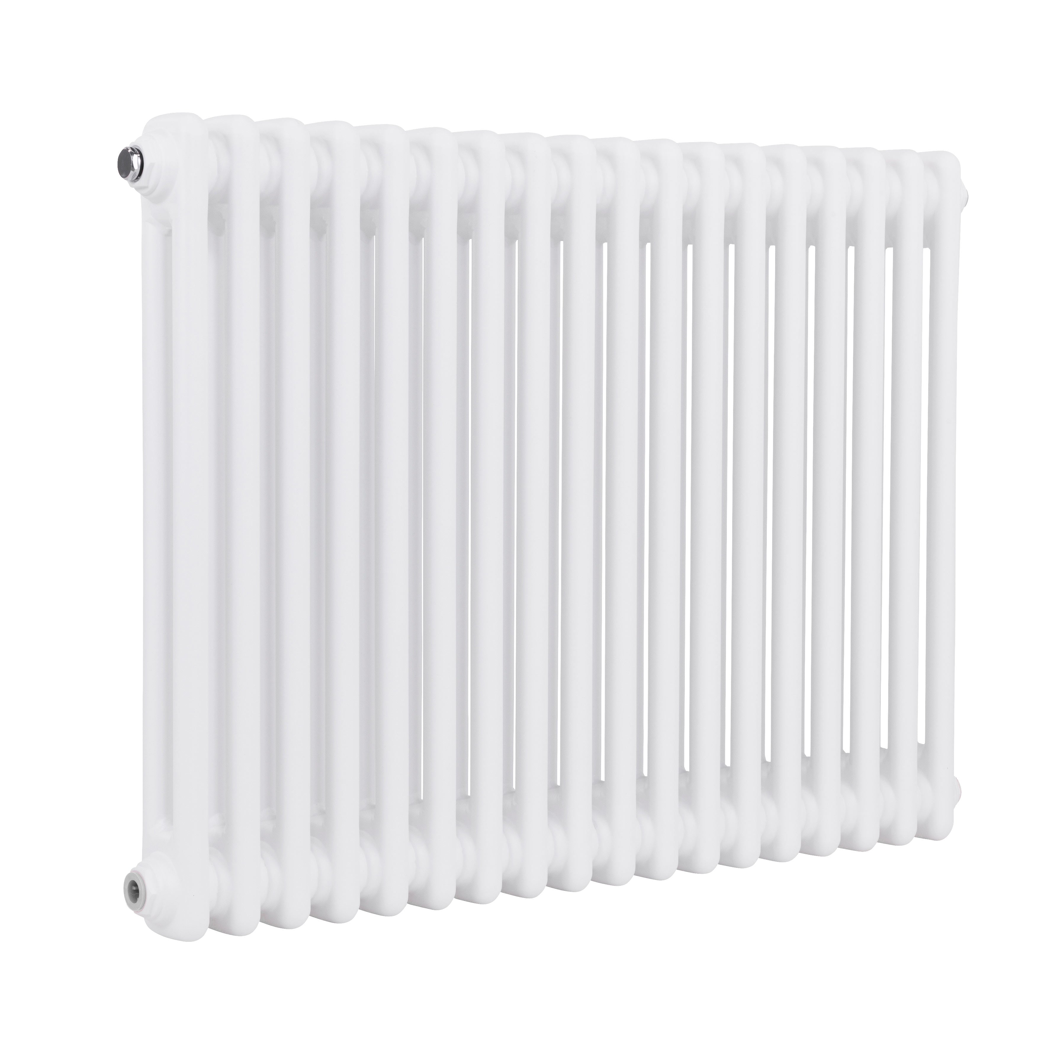 Baridi Horizontal Traditional 2 Column Radiator 600 x 832mm, White - DH368