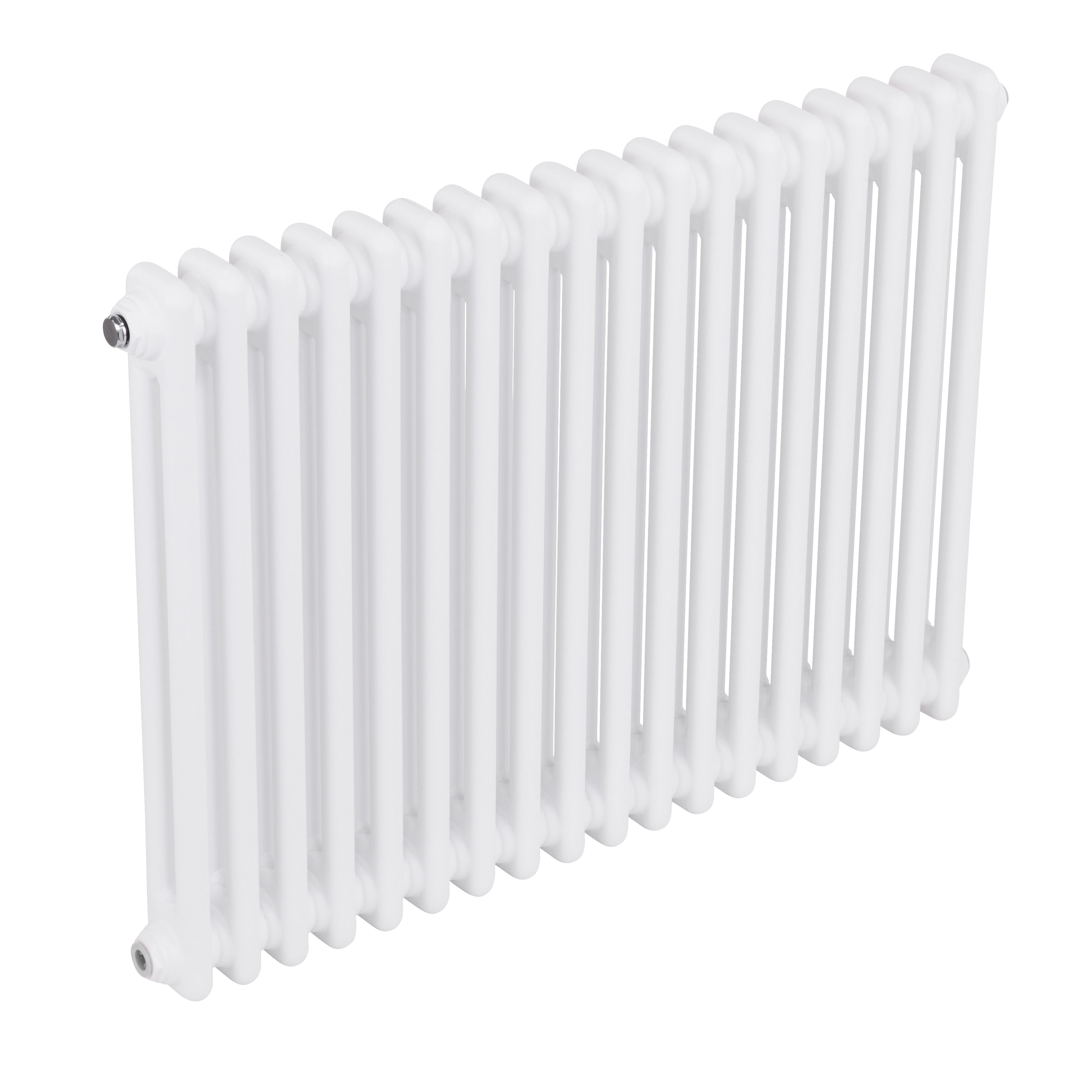 Baridi Horizontal Traditional 2 Column Radiator 600 x 832mm, White - DH368