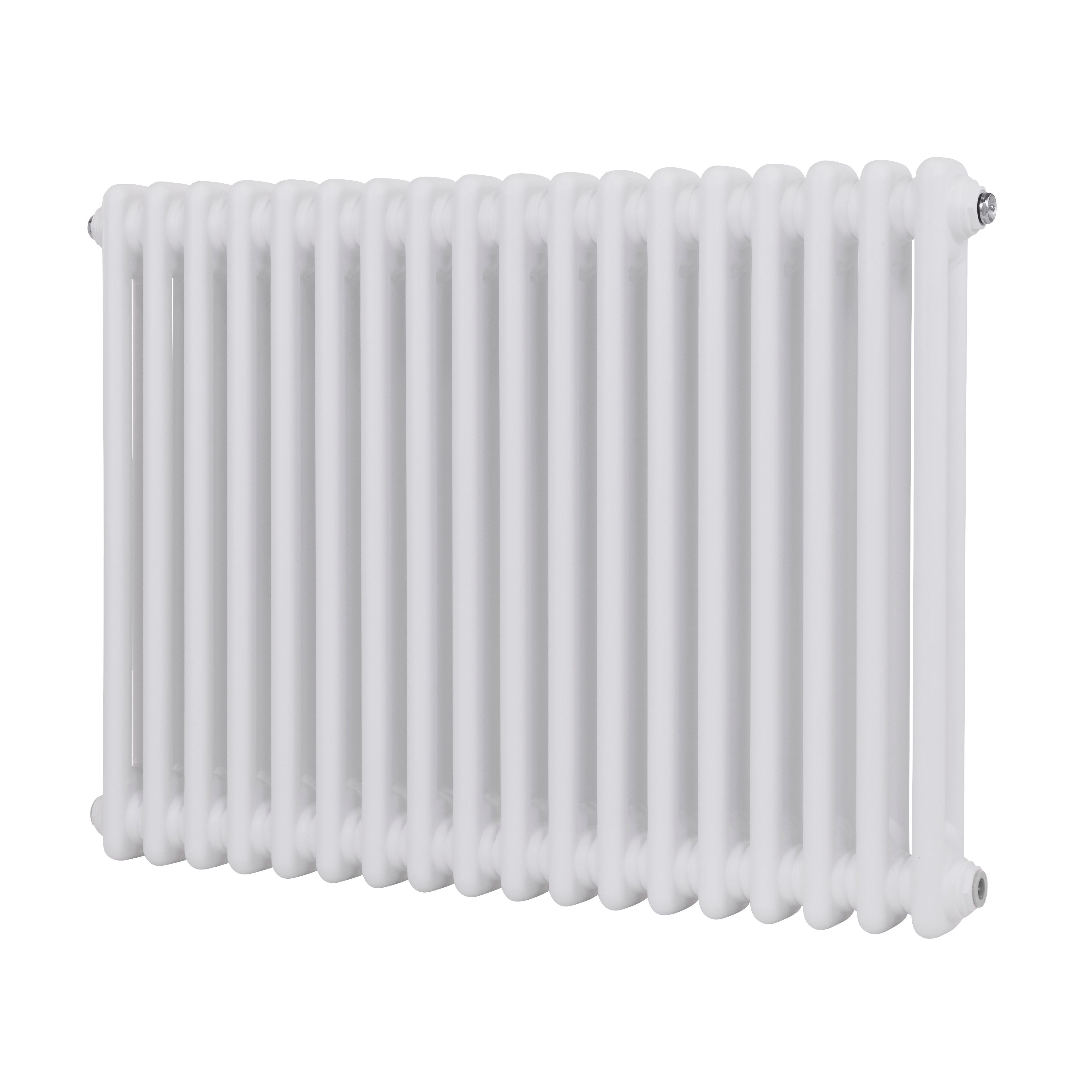 Baridi Horizontal Traditional 2 Column Radiator 600 x 832mm, White - DH368