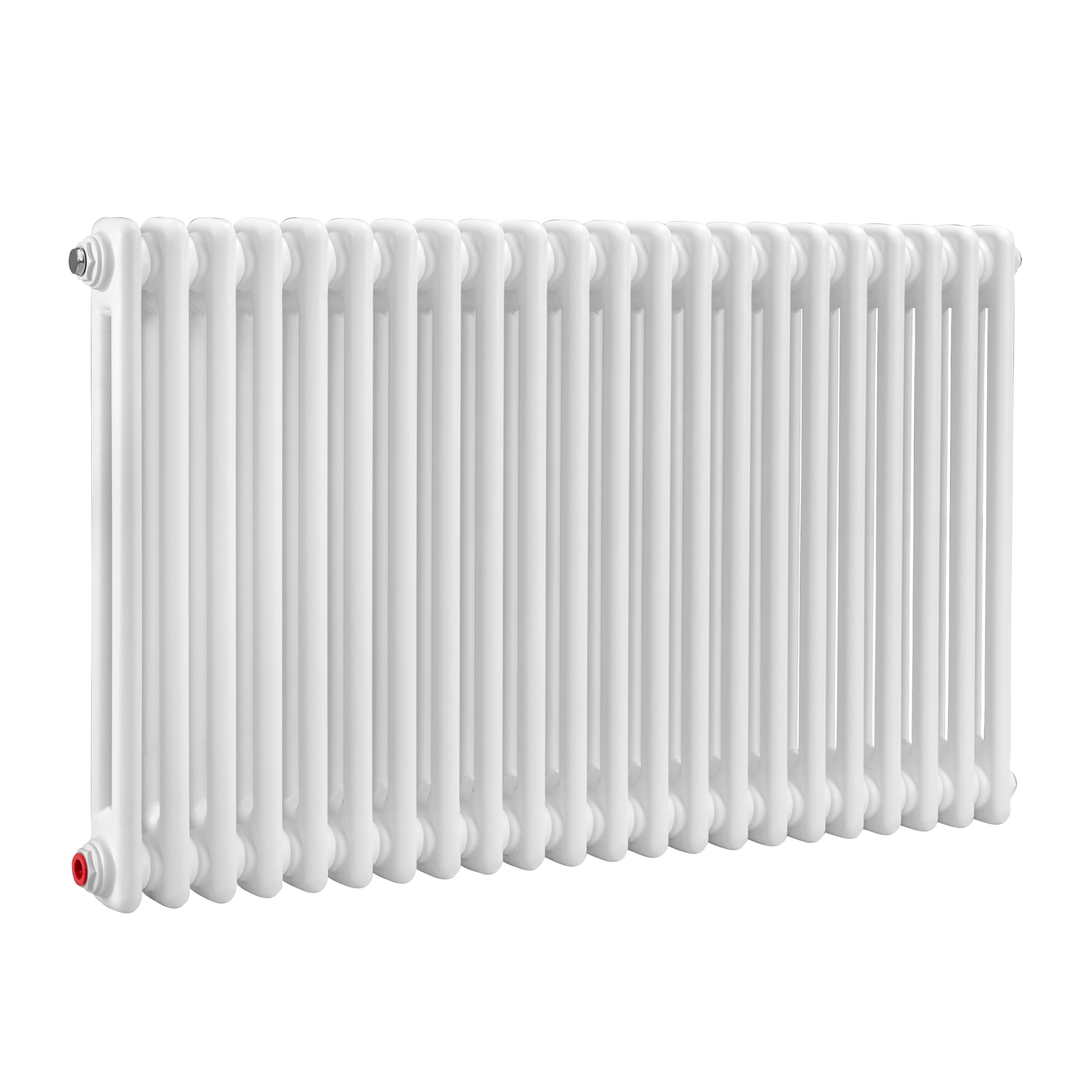 Horizontal Traditional 2 Column Radiator 600 x 1012mm, White - DH369