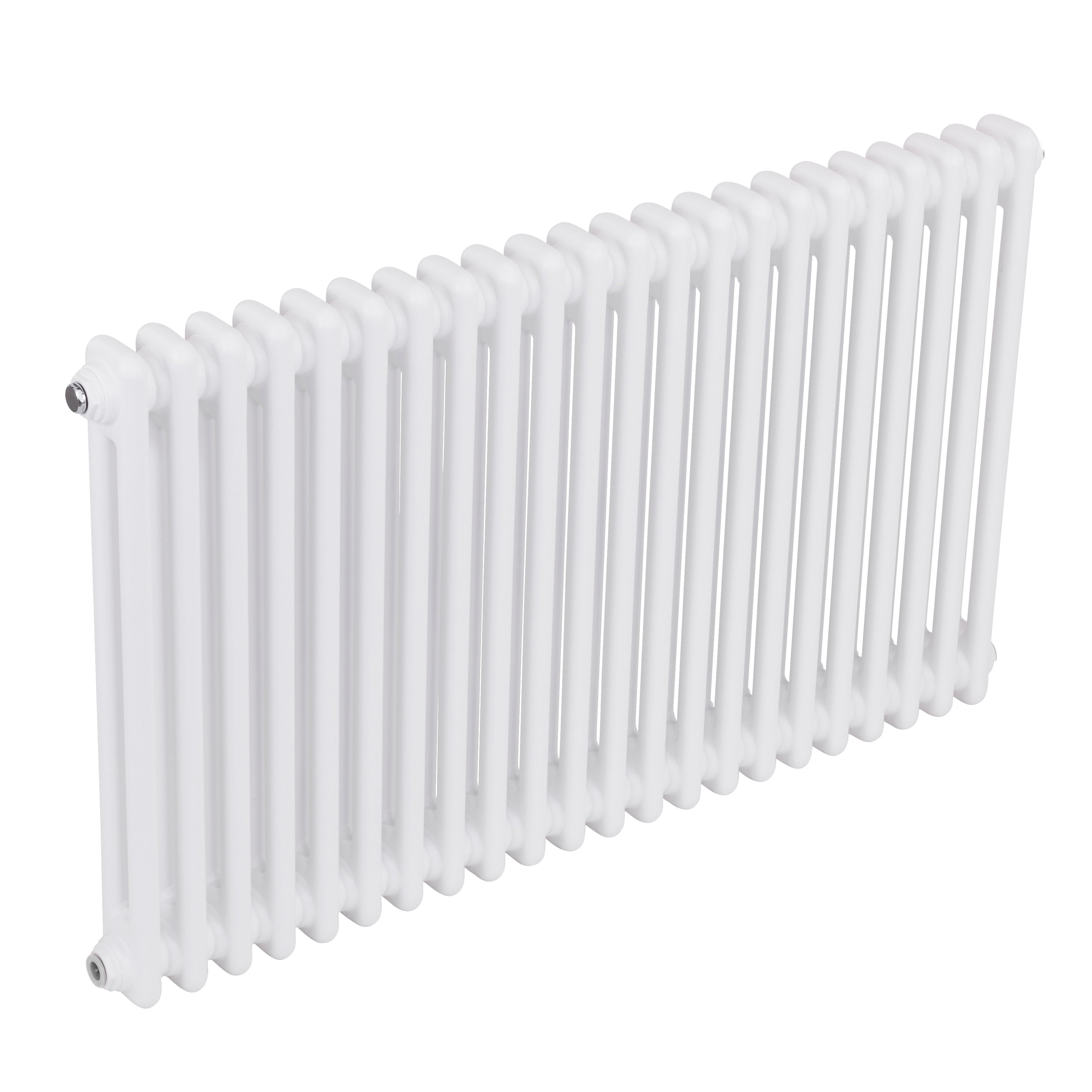 Baridi Horizontal Traditional 2 Column Radiator 600 x 1012mm, White - DH369