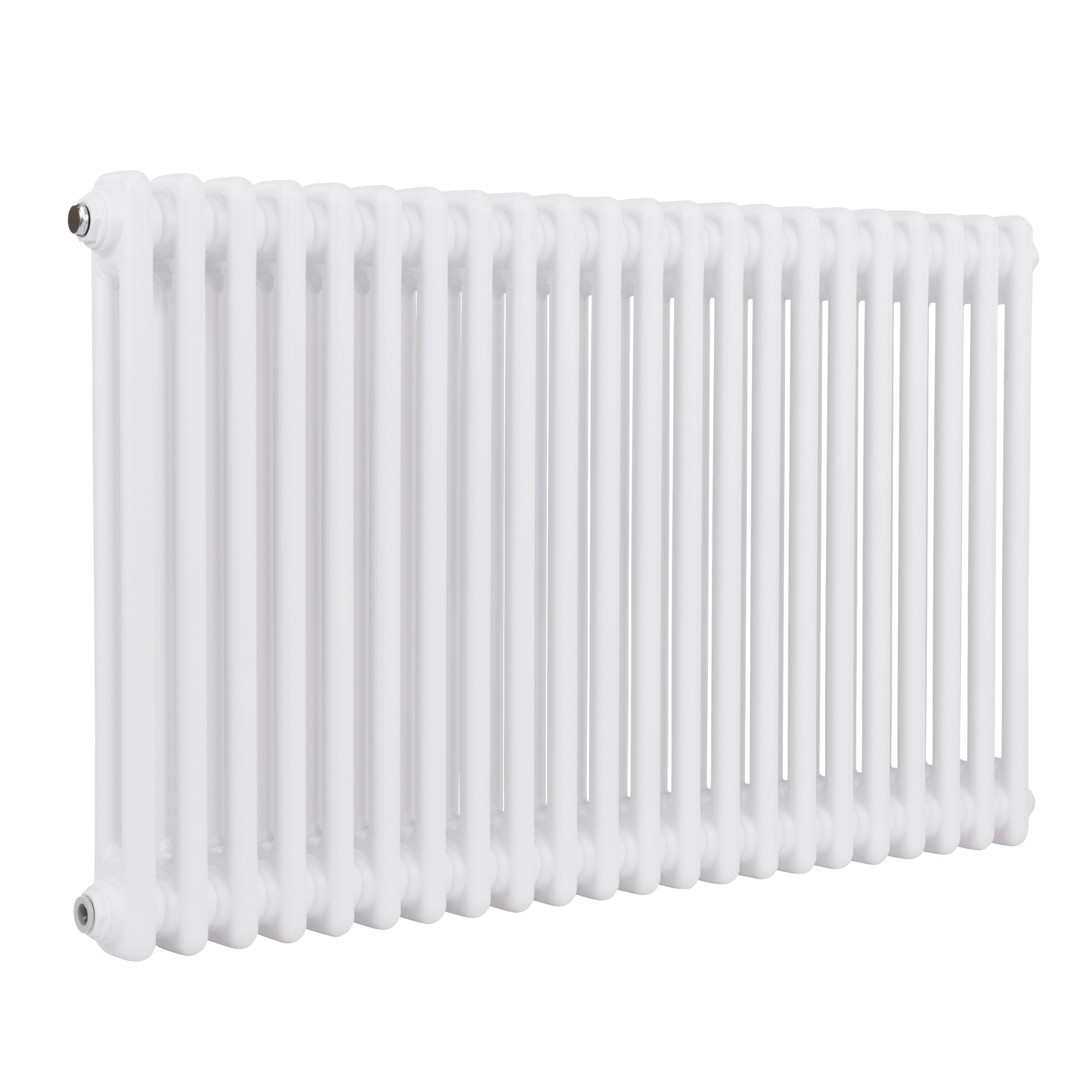 Baridi Horizontal Traditional 2 Column Radiator 600 x 1012mm, White - DH369