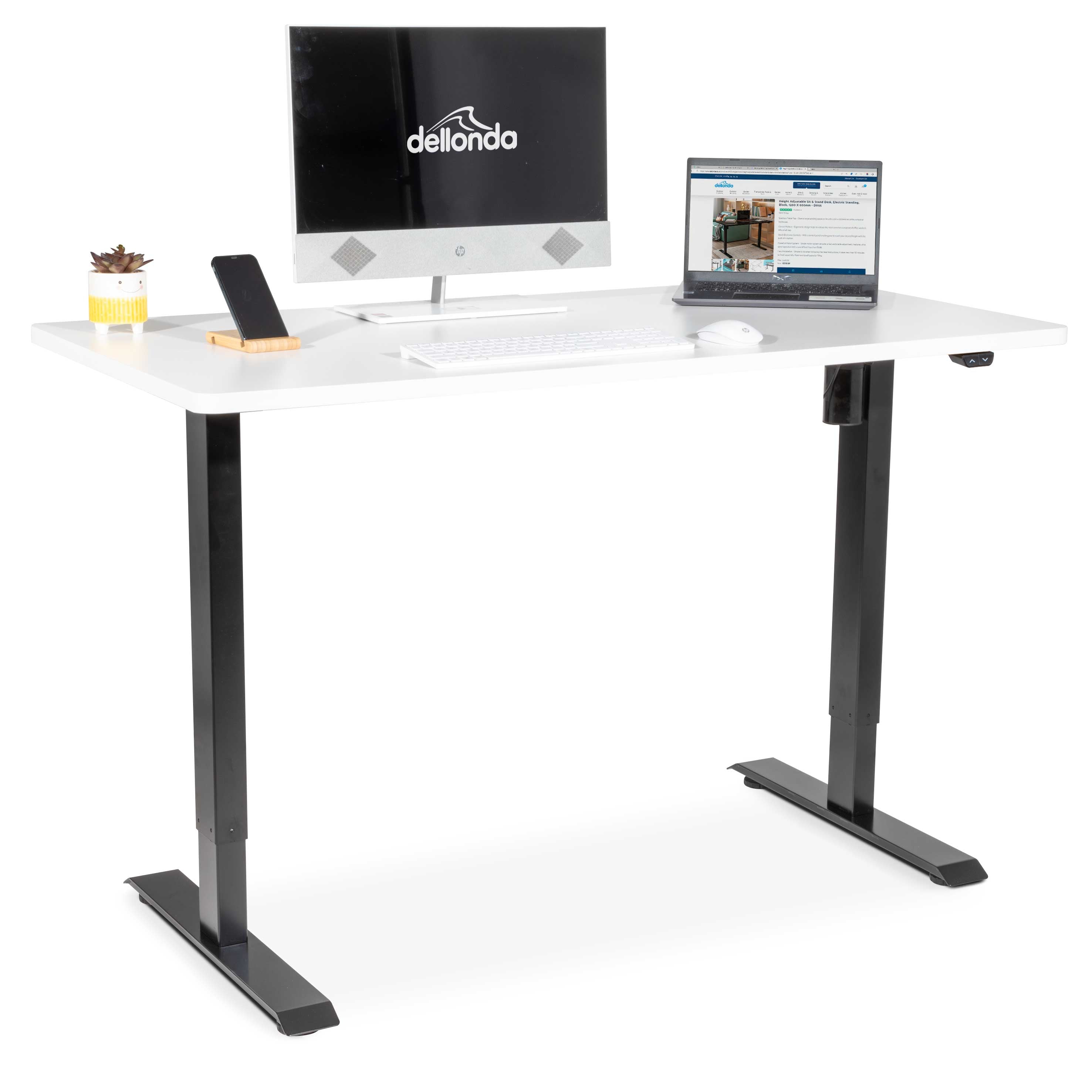 Dellonda DH36 Adjustable Desk Full - contents