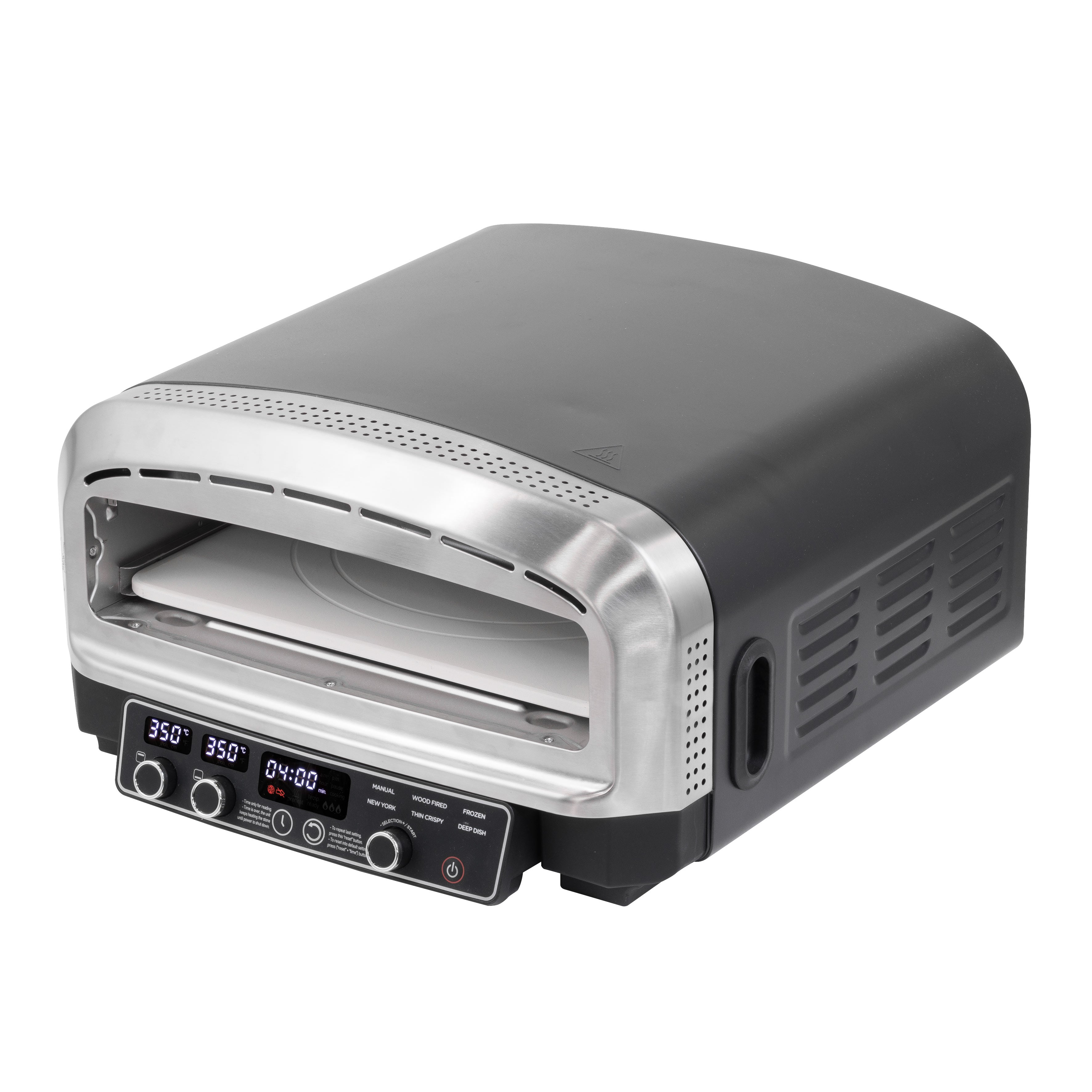 Baridi Electric Pizza Oven 14" with Pizza Peel, Black/Stainless Steel - DH377