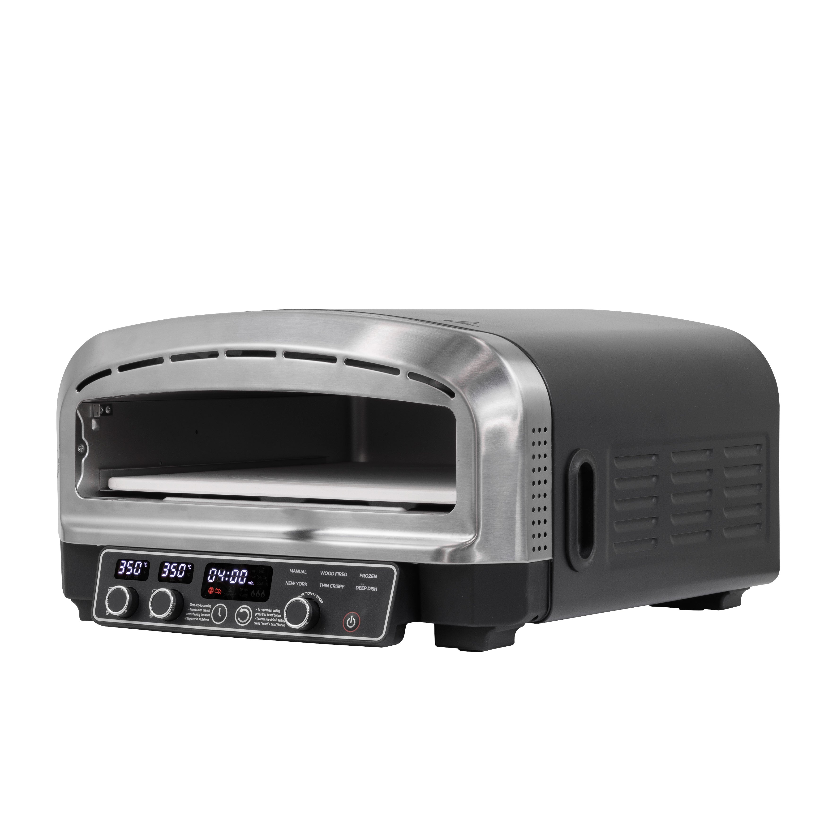 Baridi Electric Pizza Oven 14" with Pizza Peel, Black/Stainless Steel - DH377
