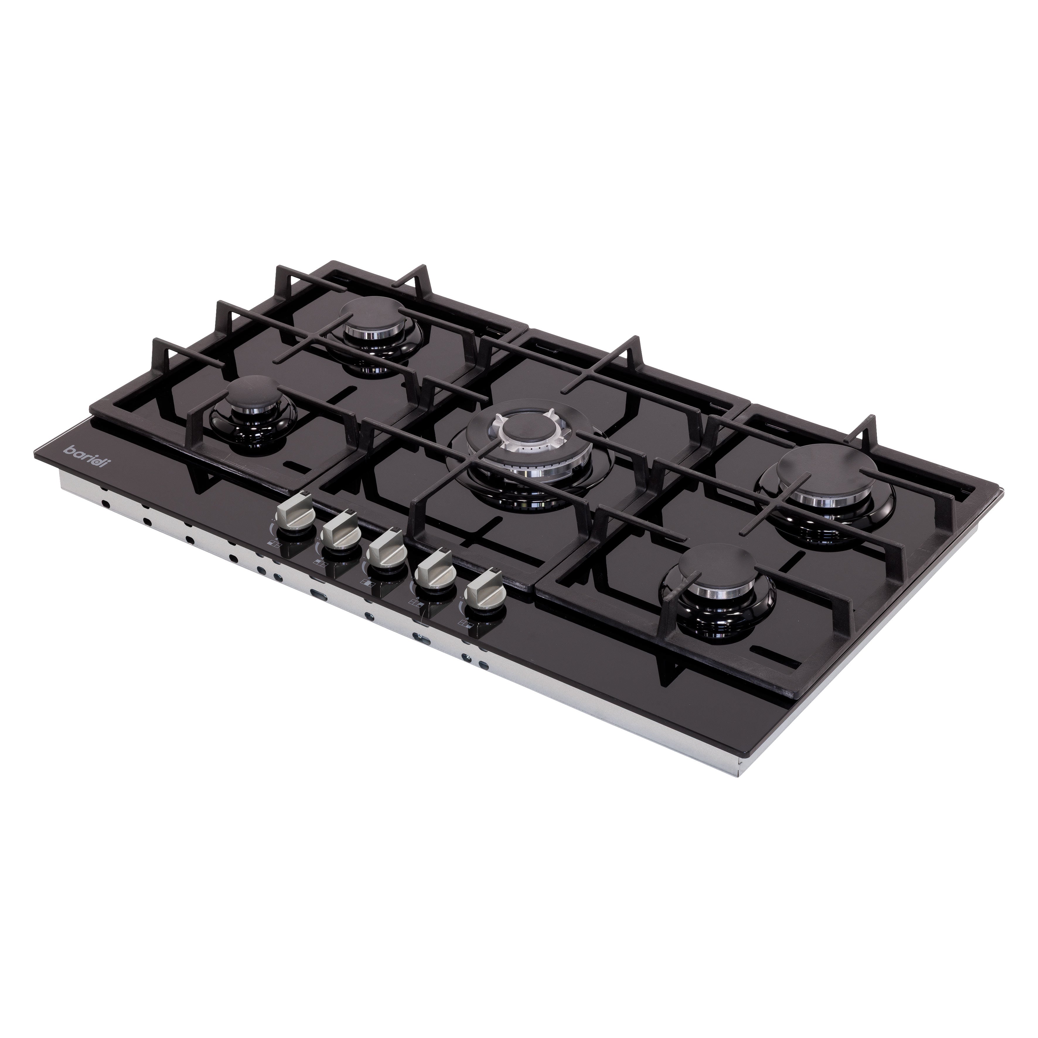 Baridi 90cm Gas Hob Glass with 5 Burners, Cast Iron Supports & Auto Ignition 11kW - DH383