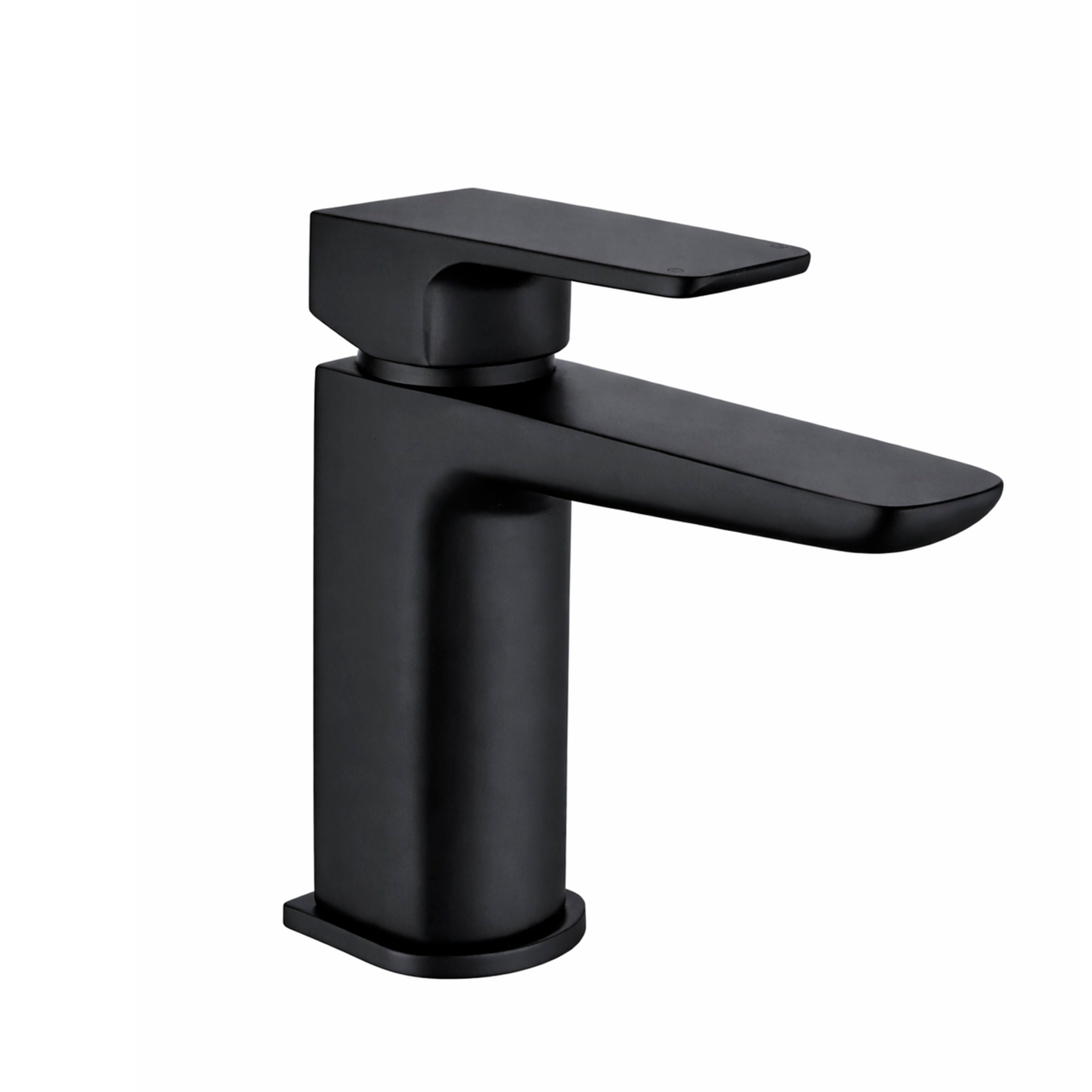 Baridi Basin Mixer Tap with Clicker Waste, Matt Black - DH393