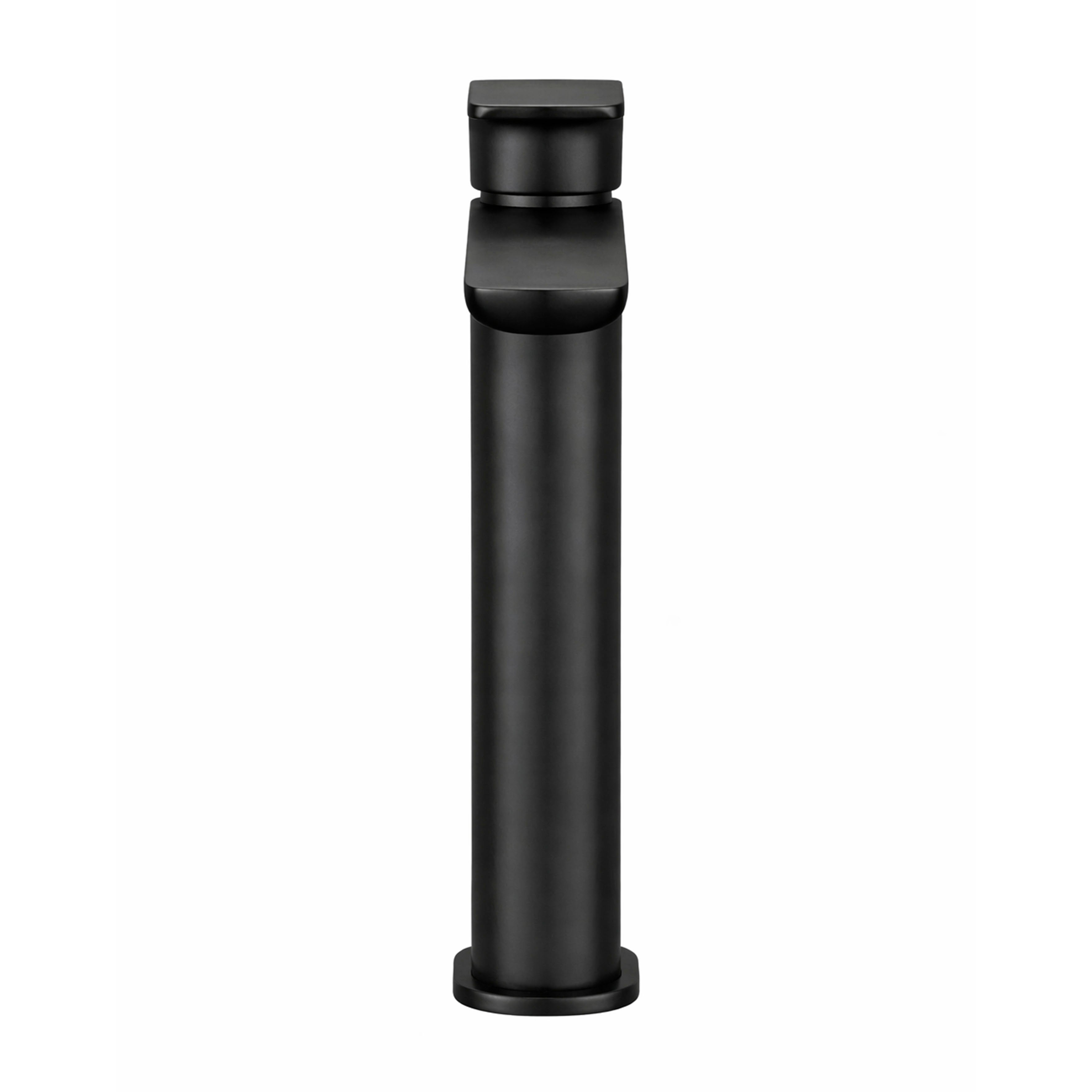 Baridi High Basin Mixer Tap with Clicker Waste, Matt Black - DH395