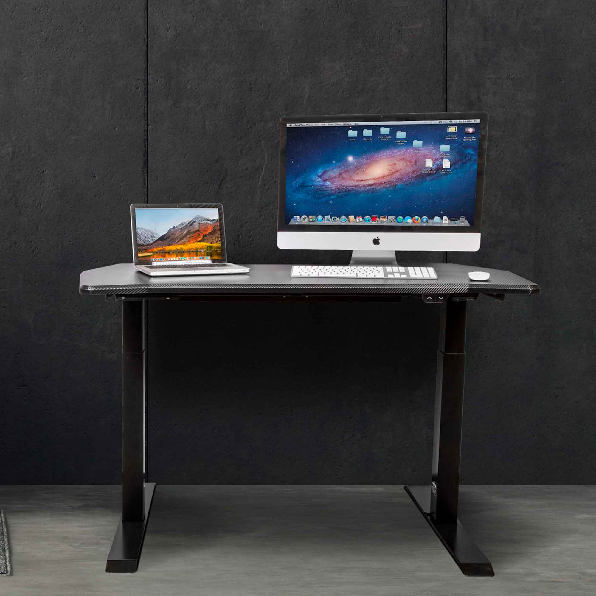 Dellonda DH39 Adjustable Desk Action shot - in use