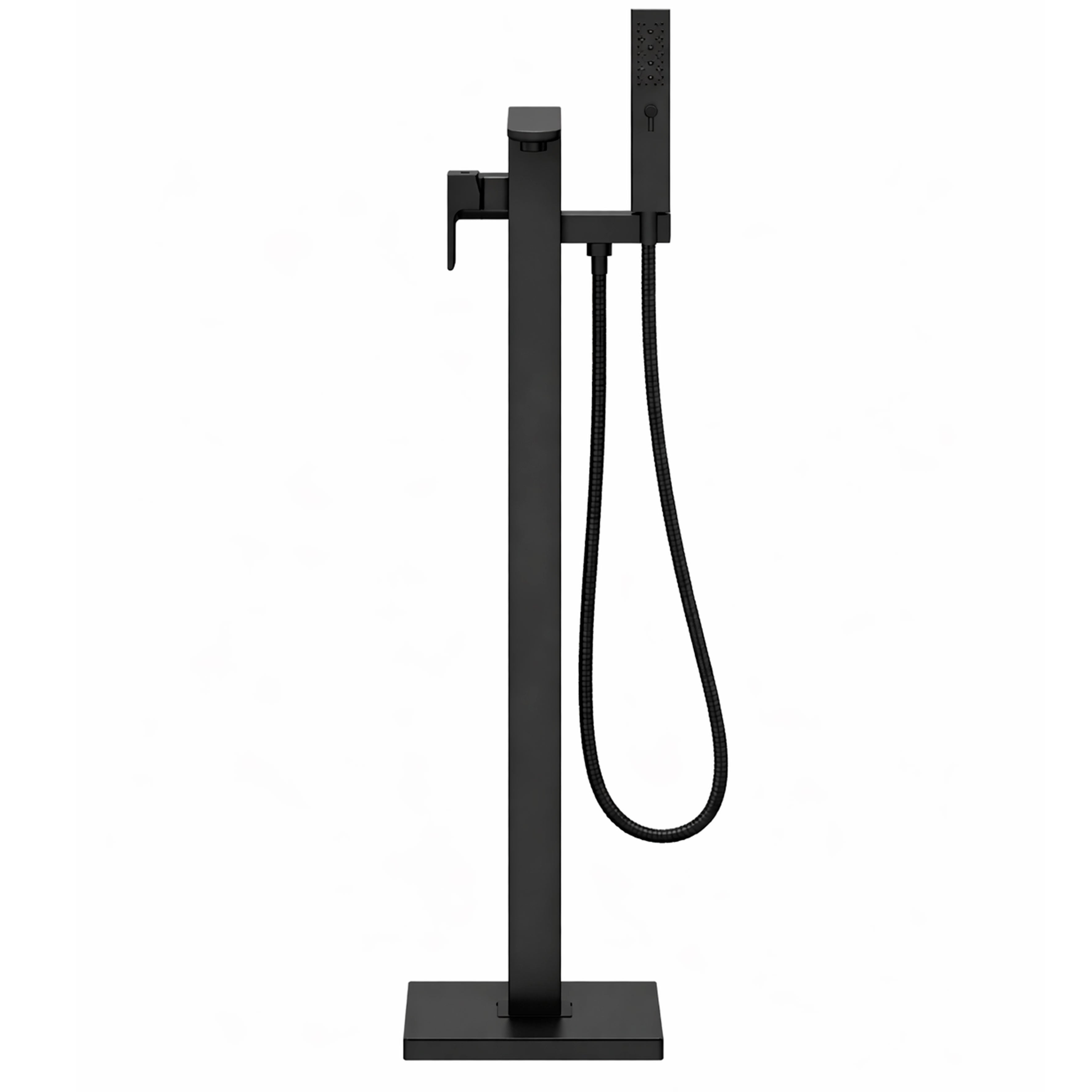 Baridi Freestanding Bath Mixer Tap with Shower, Matt Black - DH401