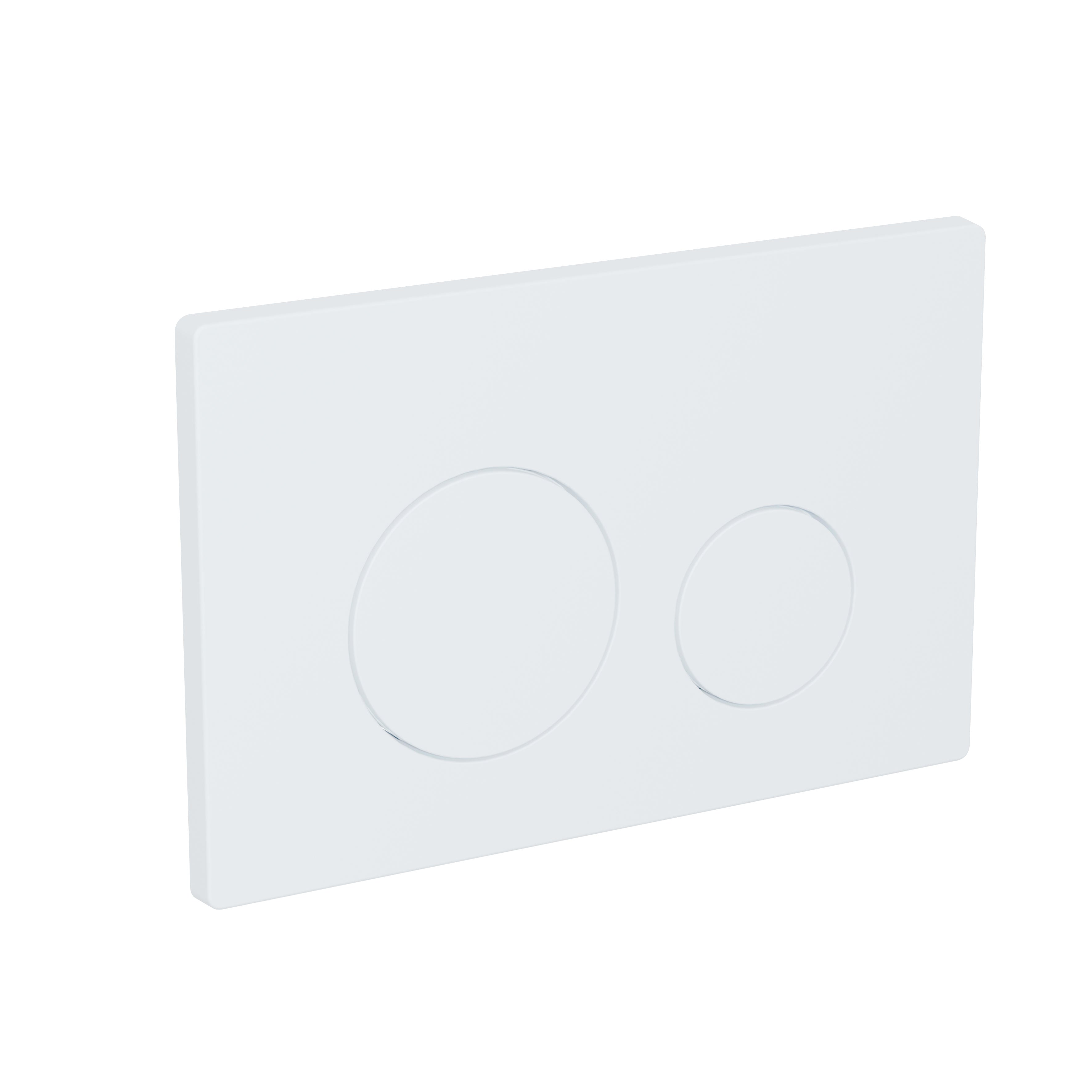 Baridi Matt White Toilet Flush Plate with Dual Flush - DH407