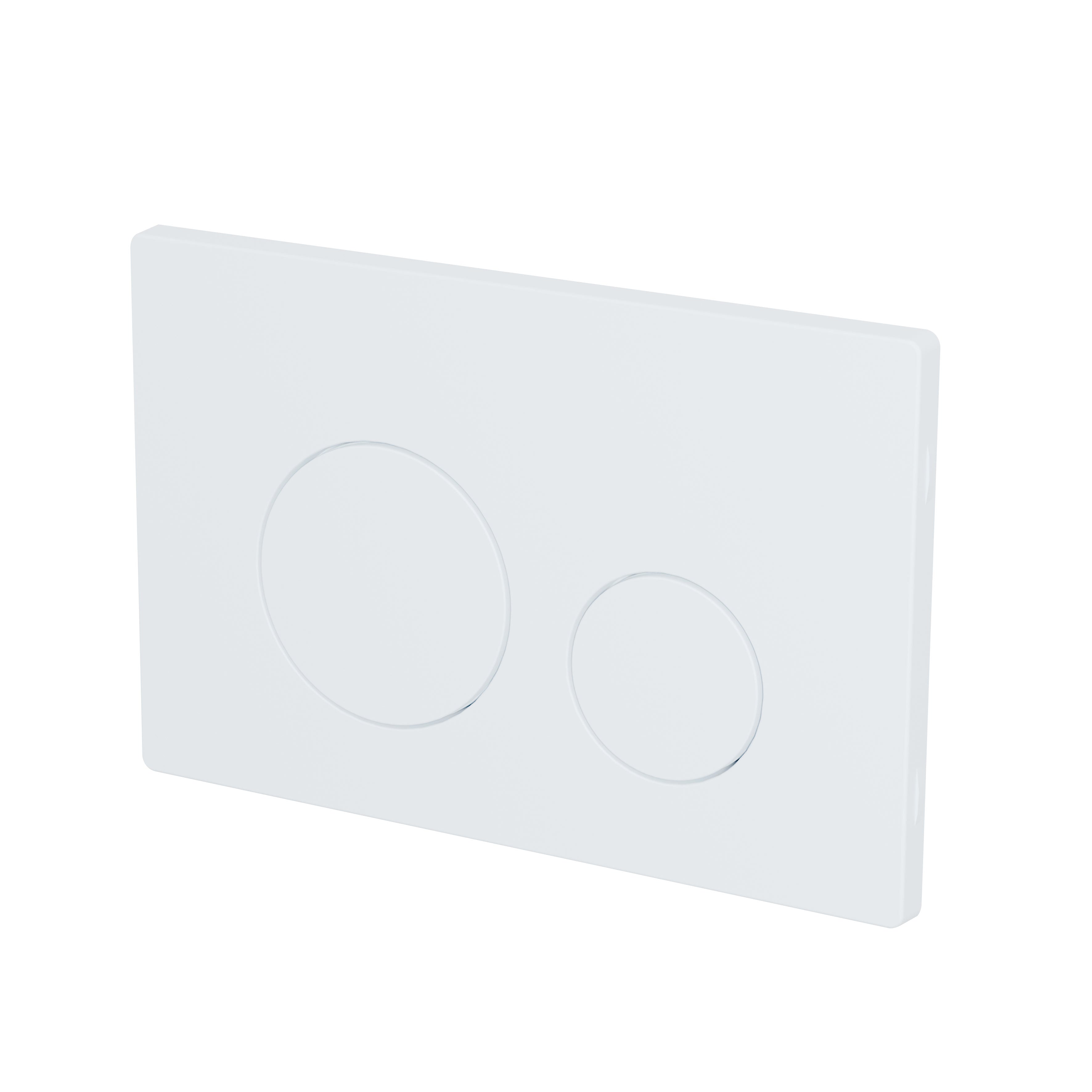 Baridi Matt White Toilet Flush Plate with Dual Flush - DH407