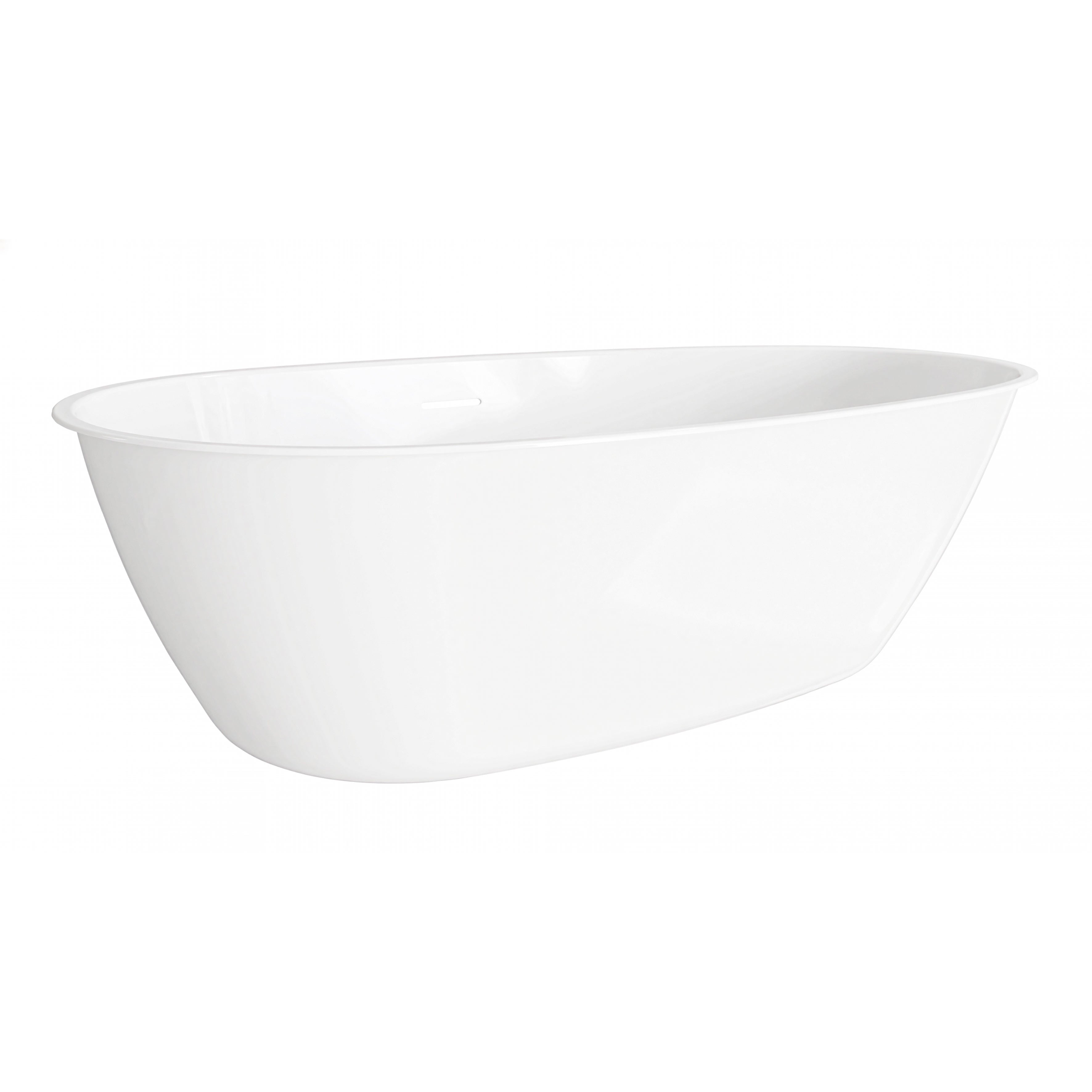 Baridi Double-Ended Slim Rim Bath with Overflow System 150cm, Gloss White - DH416