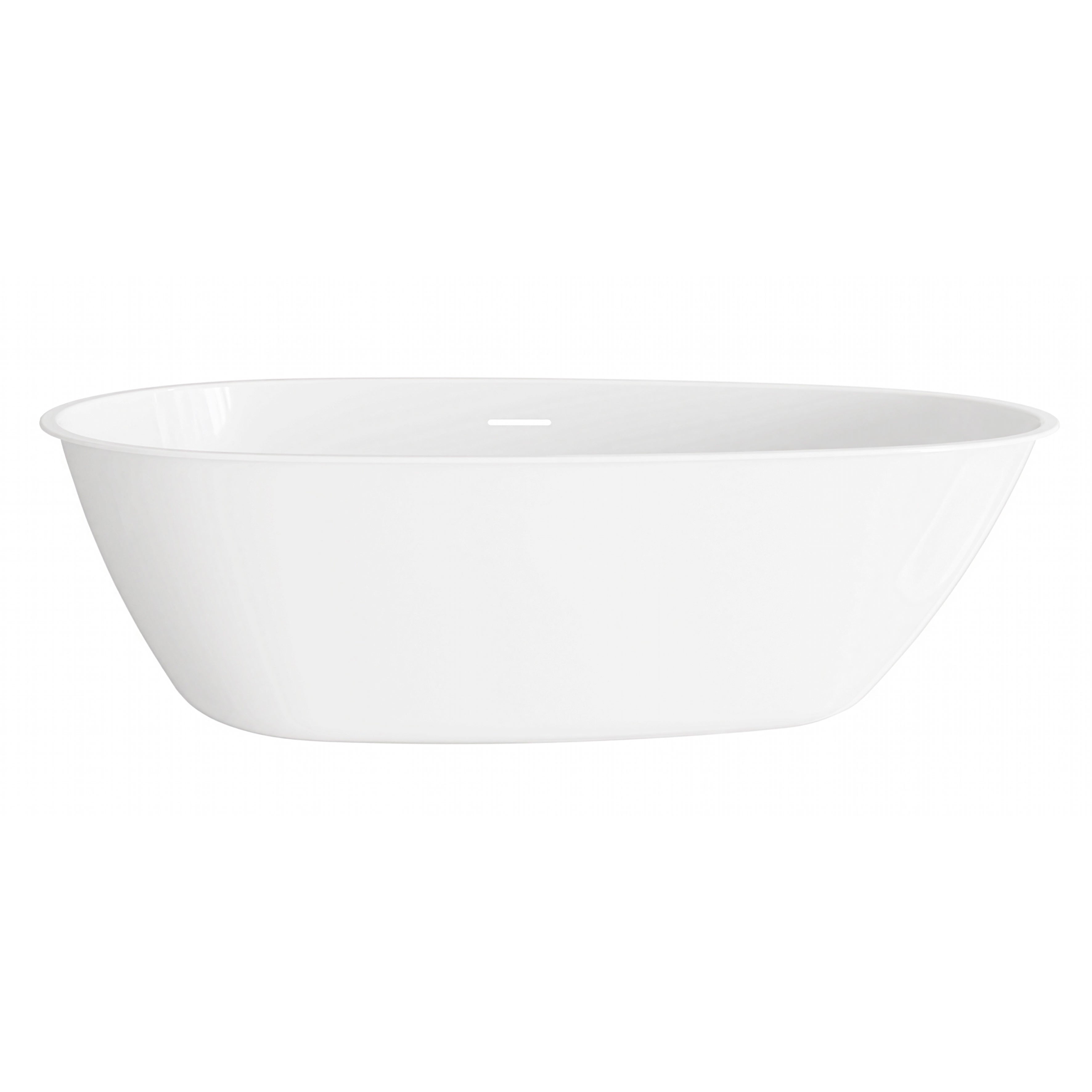 Baridi Double-Ended Slim Rim Bath with Overflow System 160cm, Gloss White - DH417
