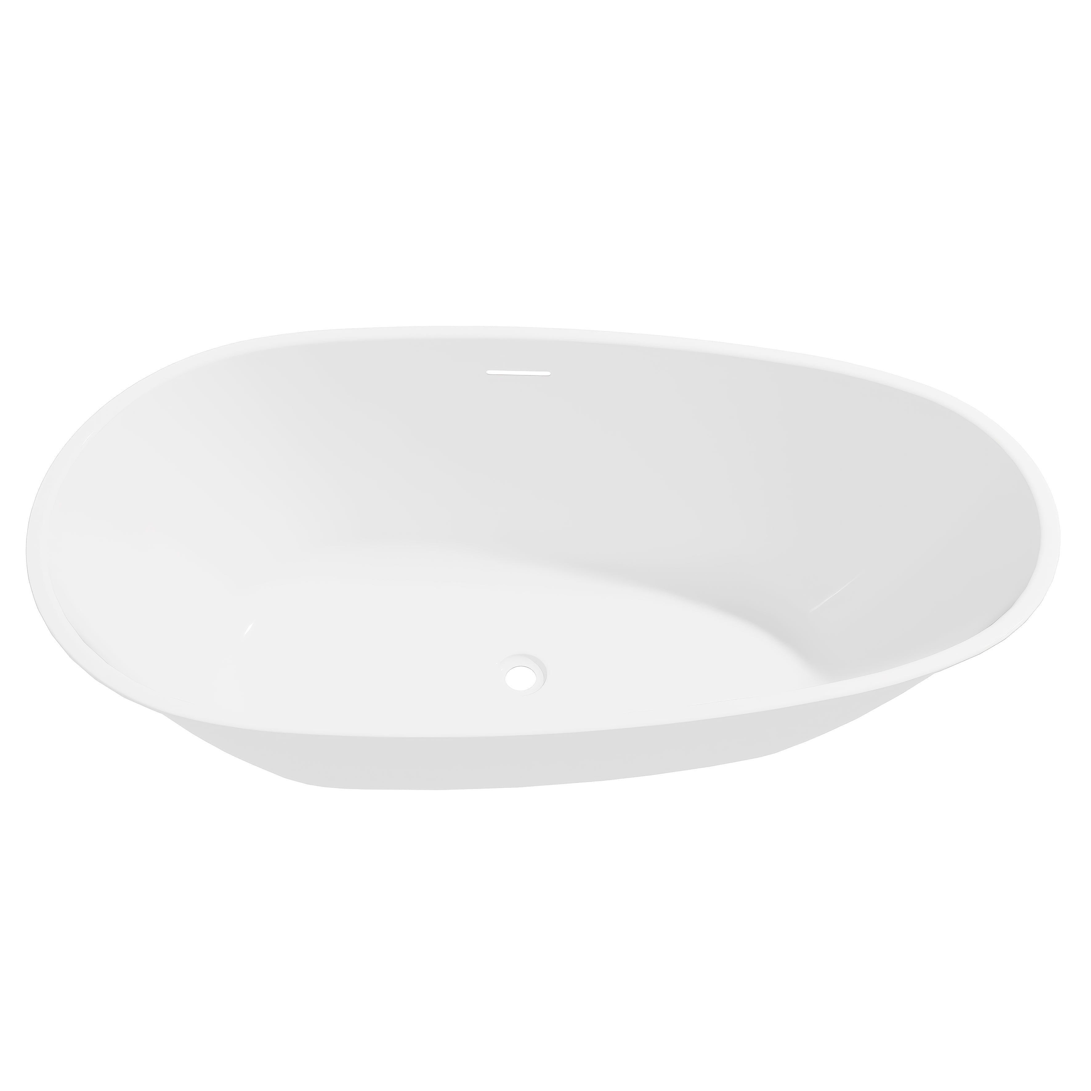 Baridi Double-Ended Slim Rim Bath with Overflow System 160cm, Gloss White - DH417