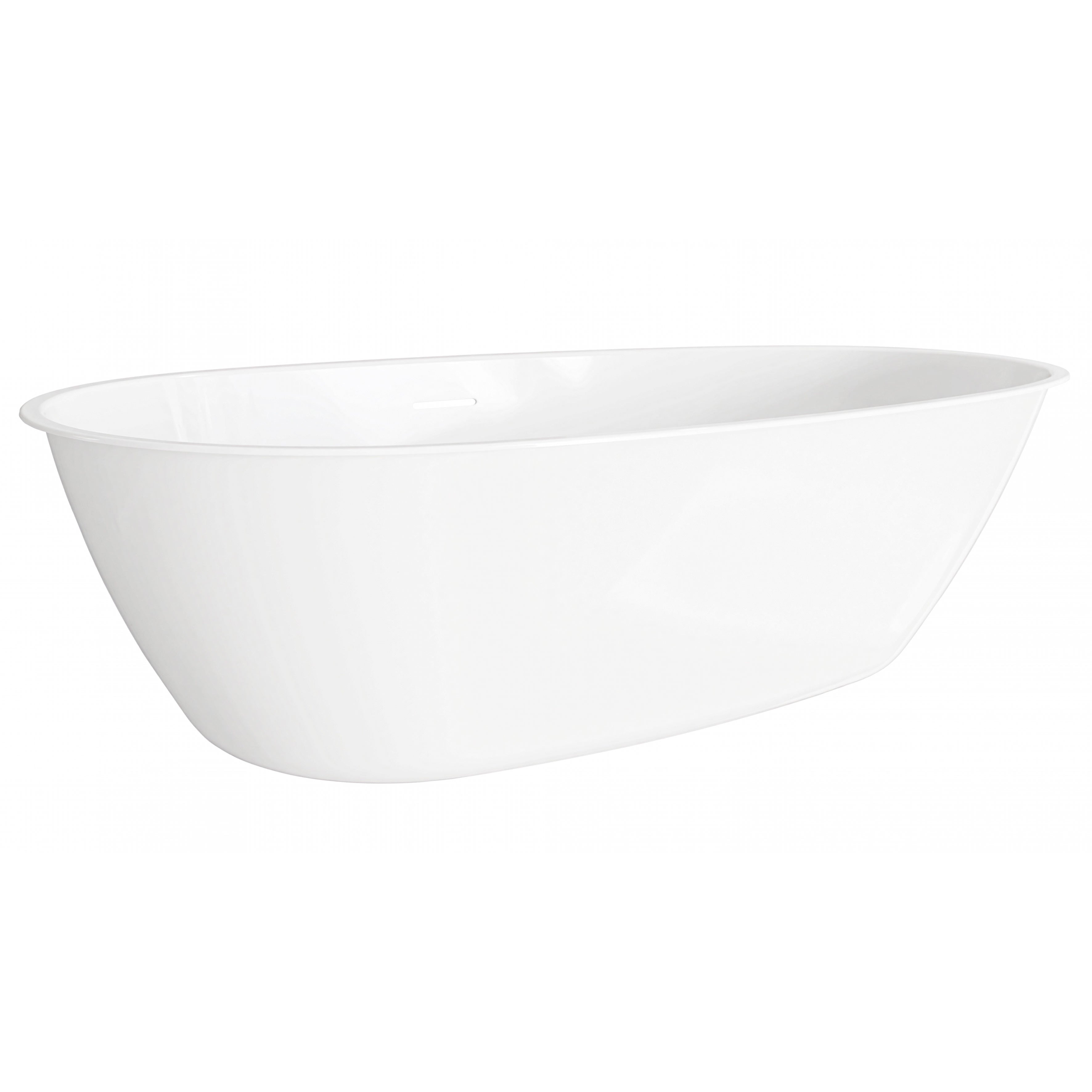 Baridi Double-Ended Slim Rim Bath with Overflow System 170cm, Gloss White - DH418