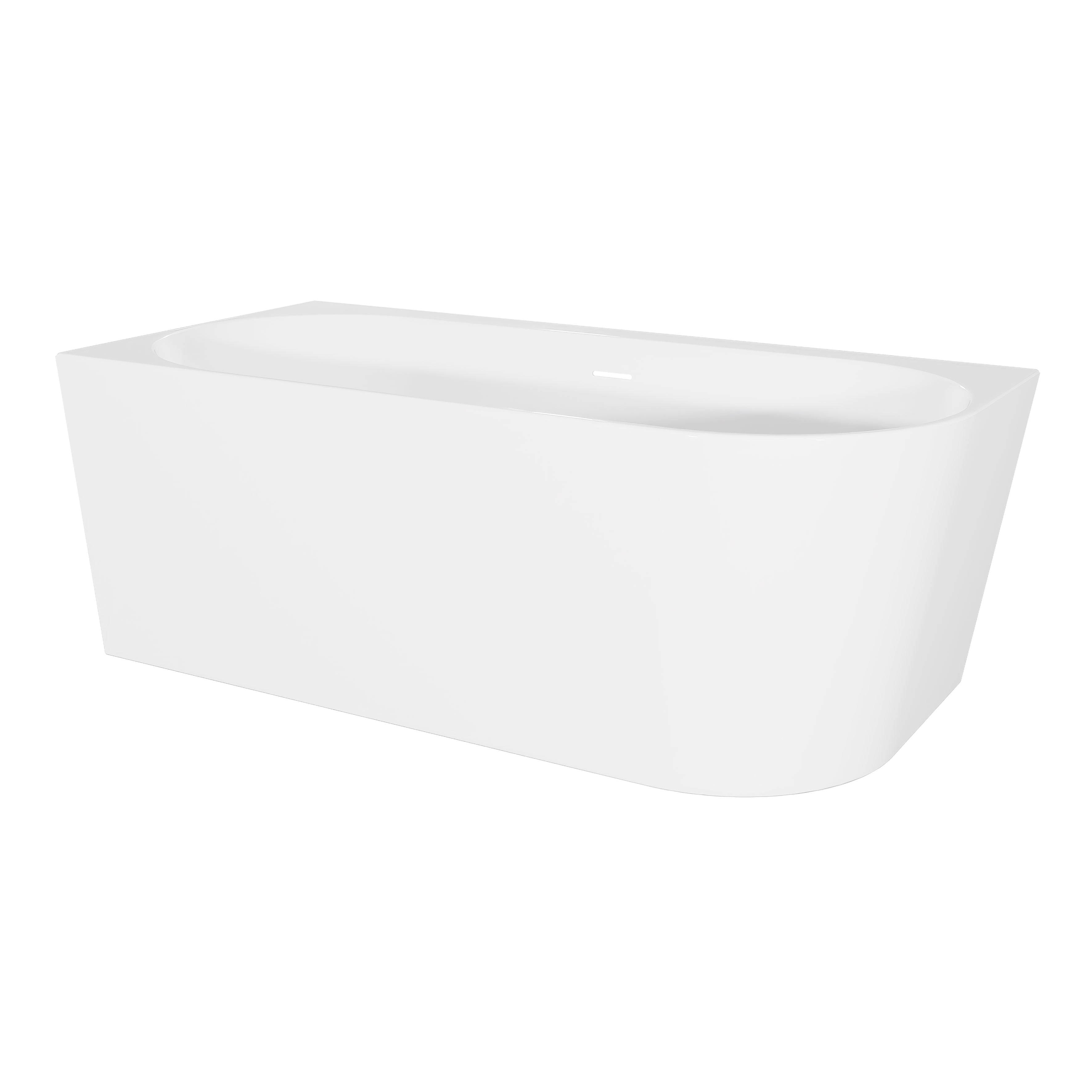 Baridi Left-Hand Corner Slim Rim Bath with Overflow System 150cm, Gloss White - DH423