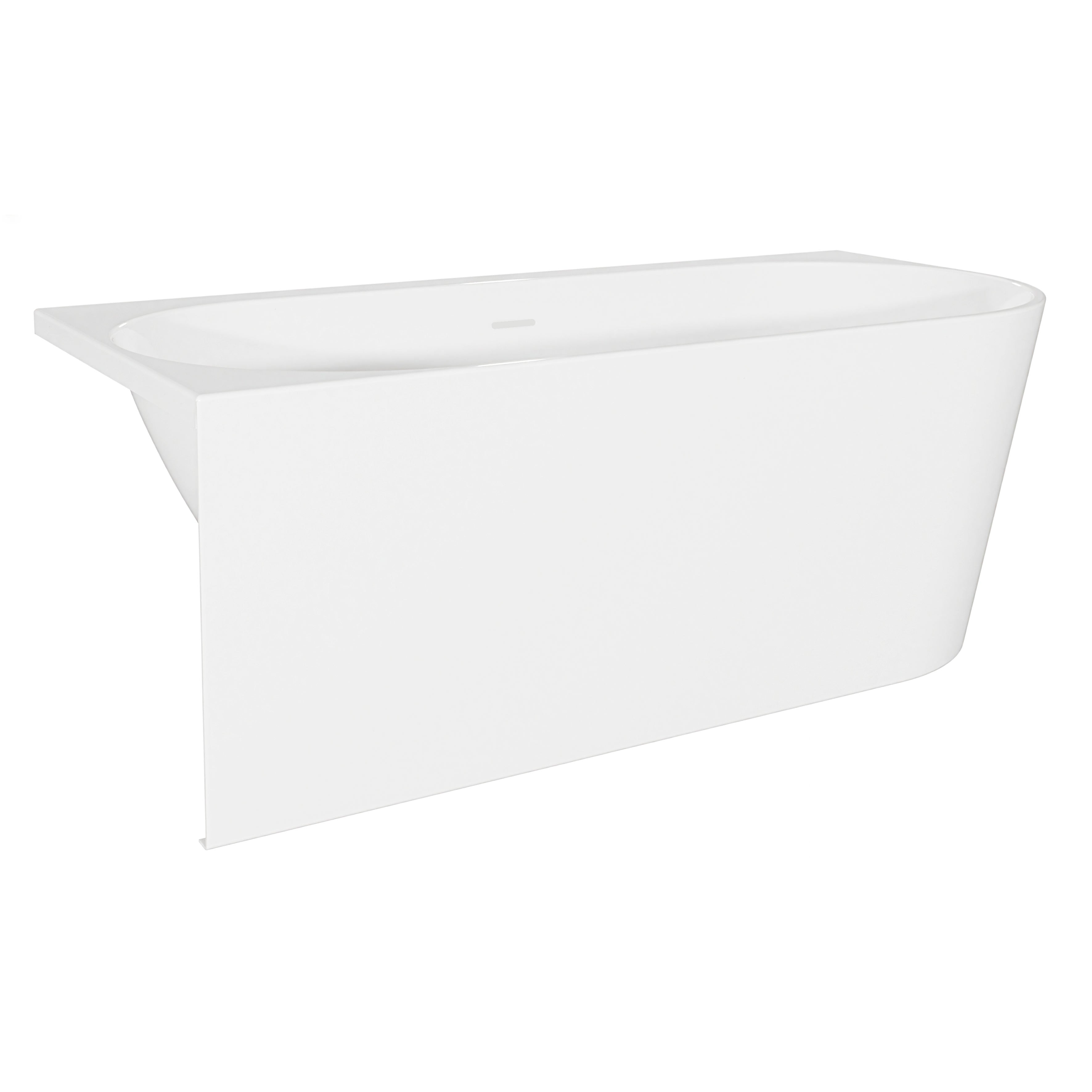 Baridi Left-Hand Corner Slim Rim Bath with Overflow System 160cm, Gloss White - DH424