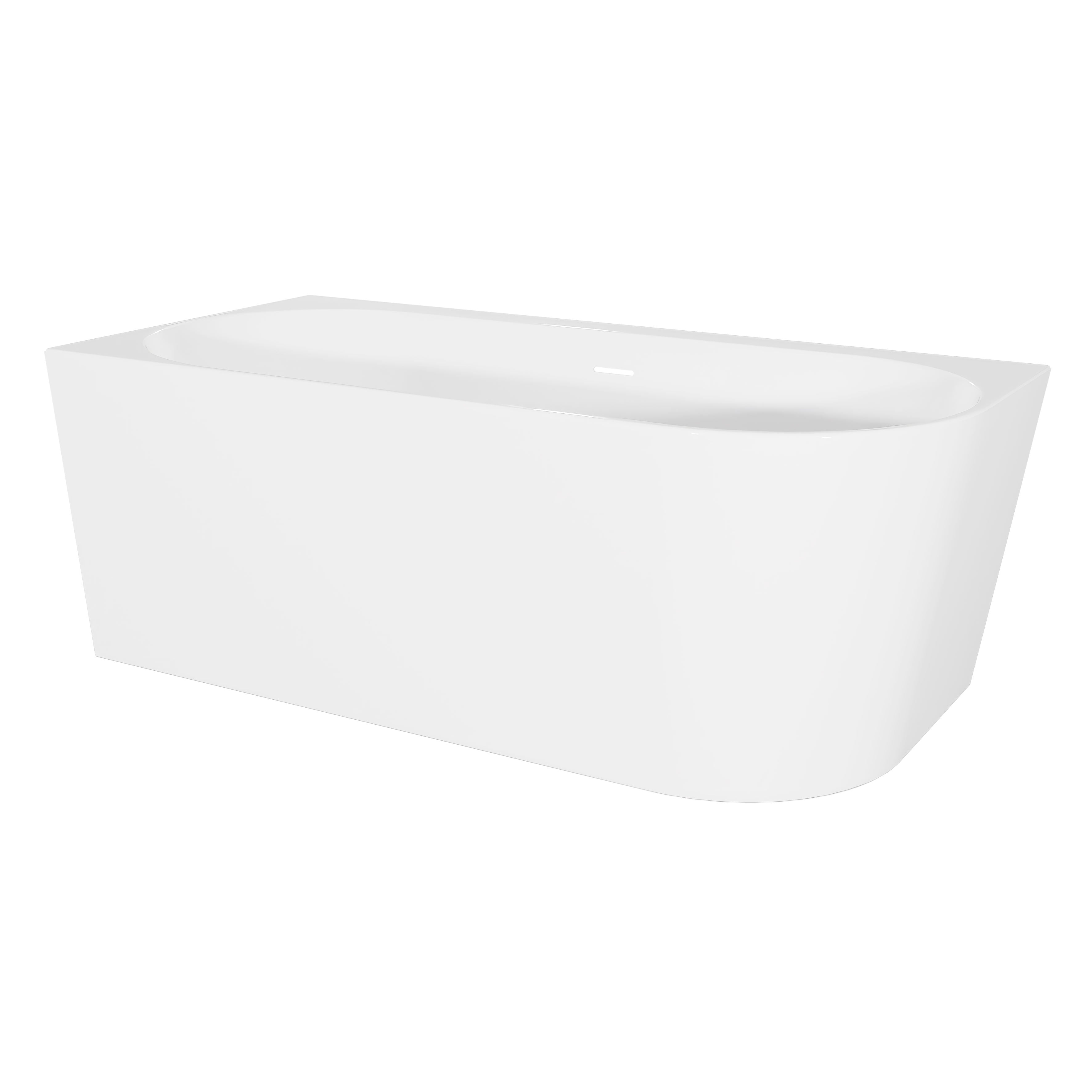 Baridi Left-Hand Corner Slim Rim Bath with Overflow System 160cm, Gloss White - DH424
