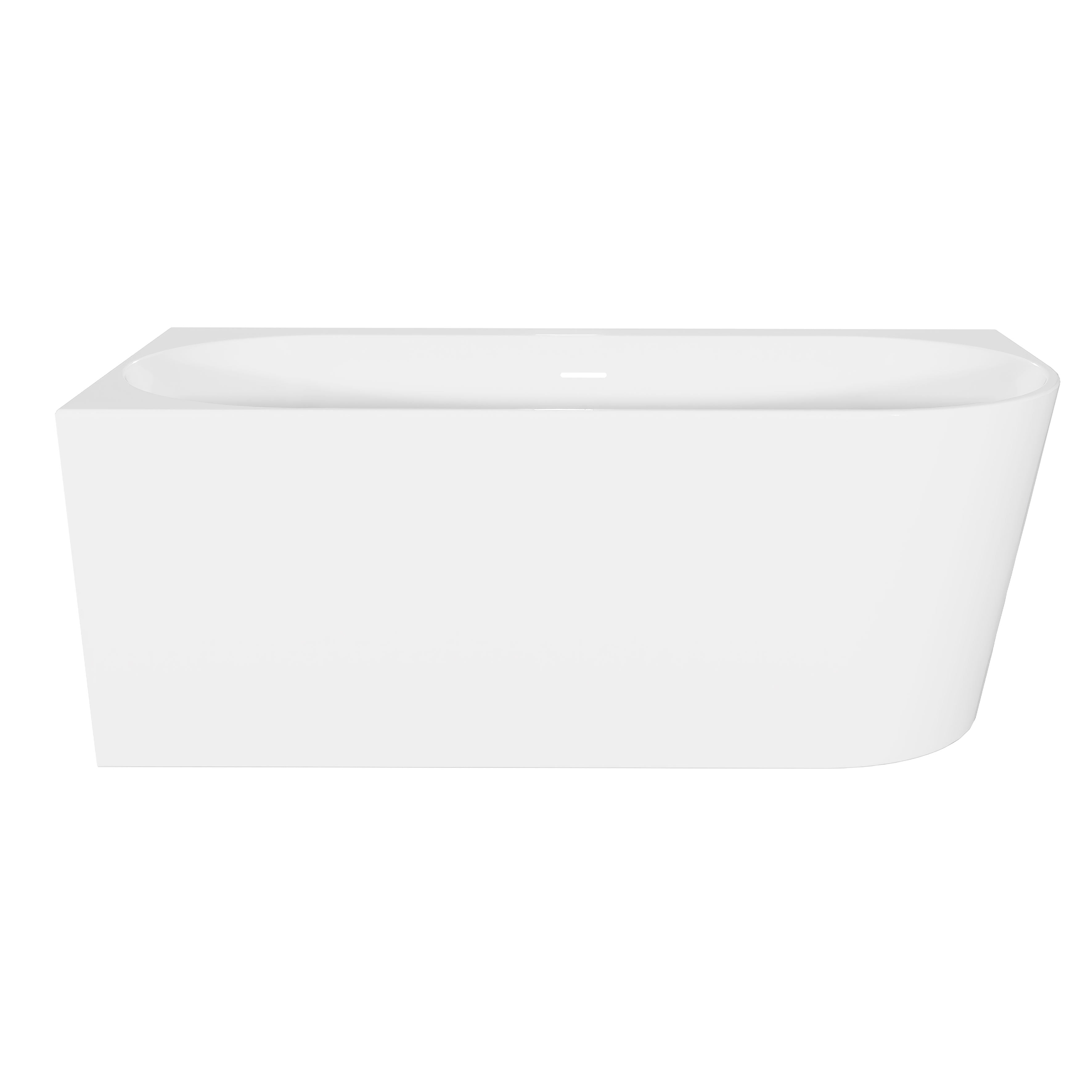 Baridi Left-Hand Corner Slim Rim Bath with Overflow System 160cm, Gloss White - DH424