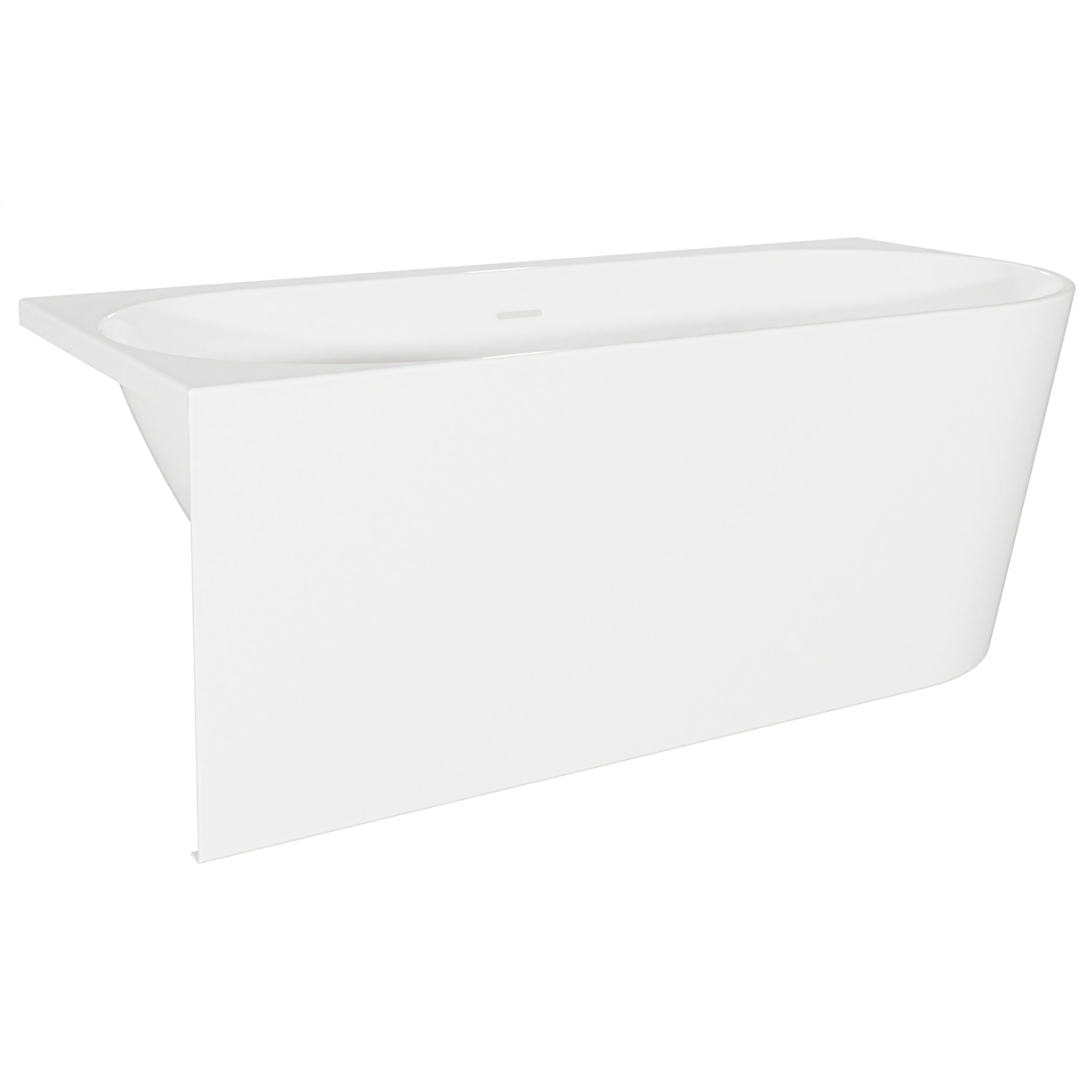 Baridi Left-Hand Corner Slim Rim Bath with Overflow System 170cm, Gloss White - DH425