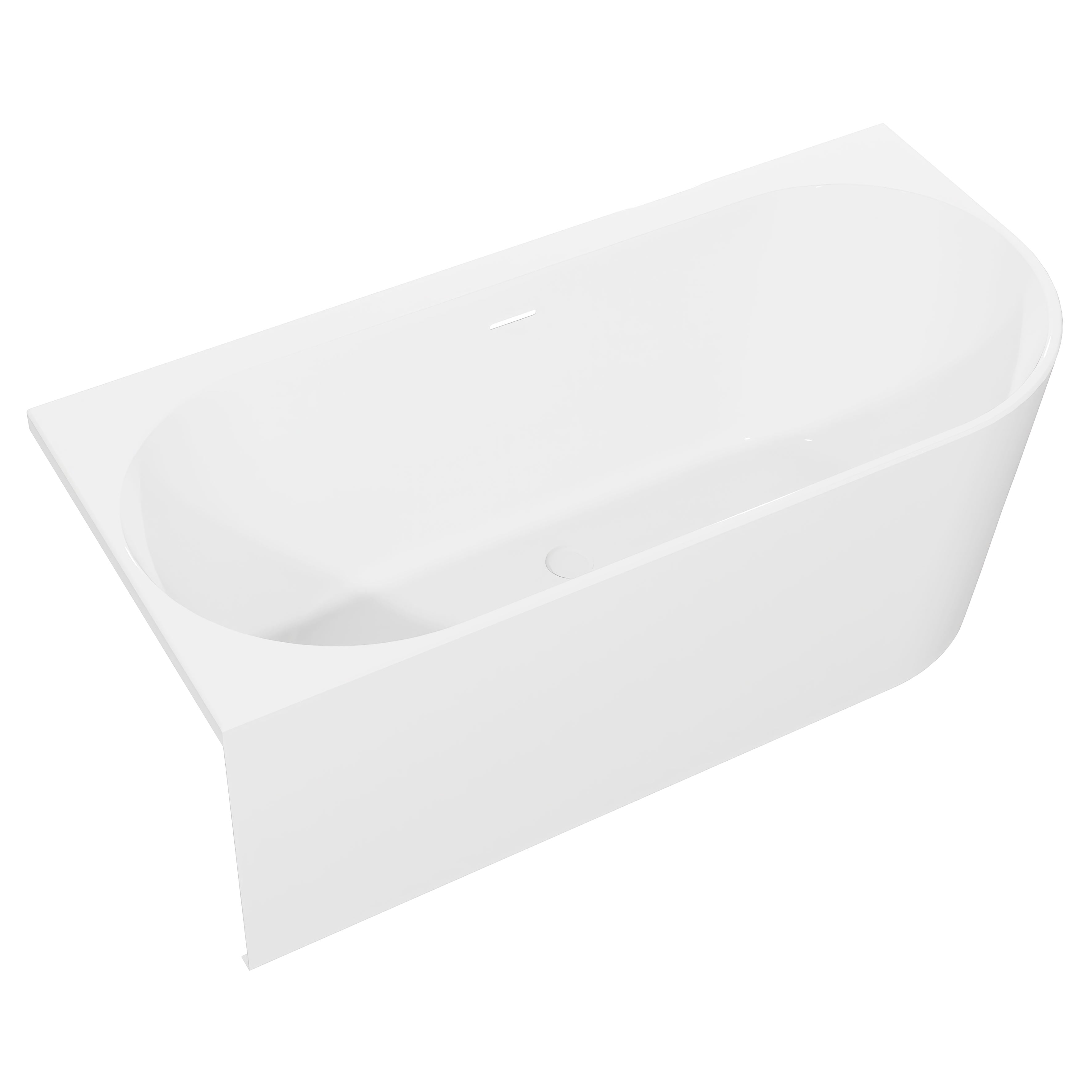 Baridi Left-Hand Corner Slim Rim Bath with Overflow System 170cm, Gloss White - DH425
