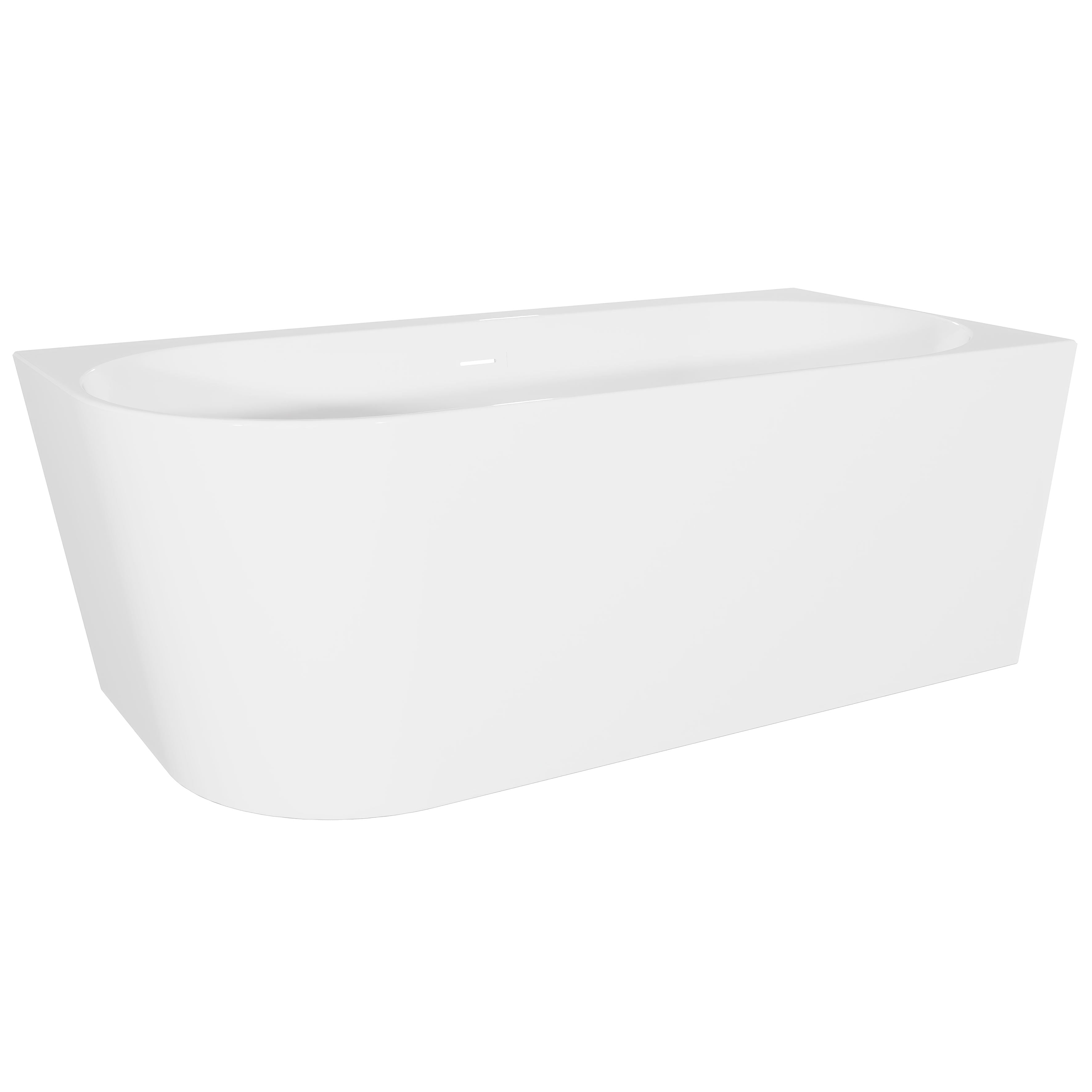 Baridi Right-Hand Corner Slim Rim Bath with Overflow System 170cm, Gloss White - DH428