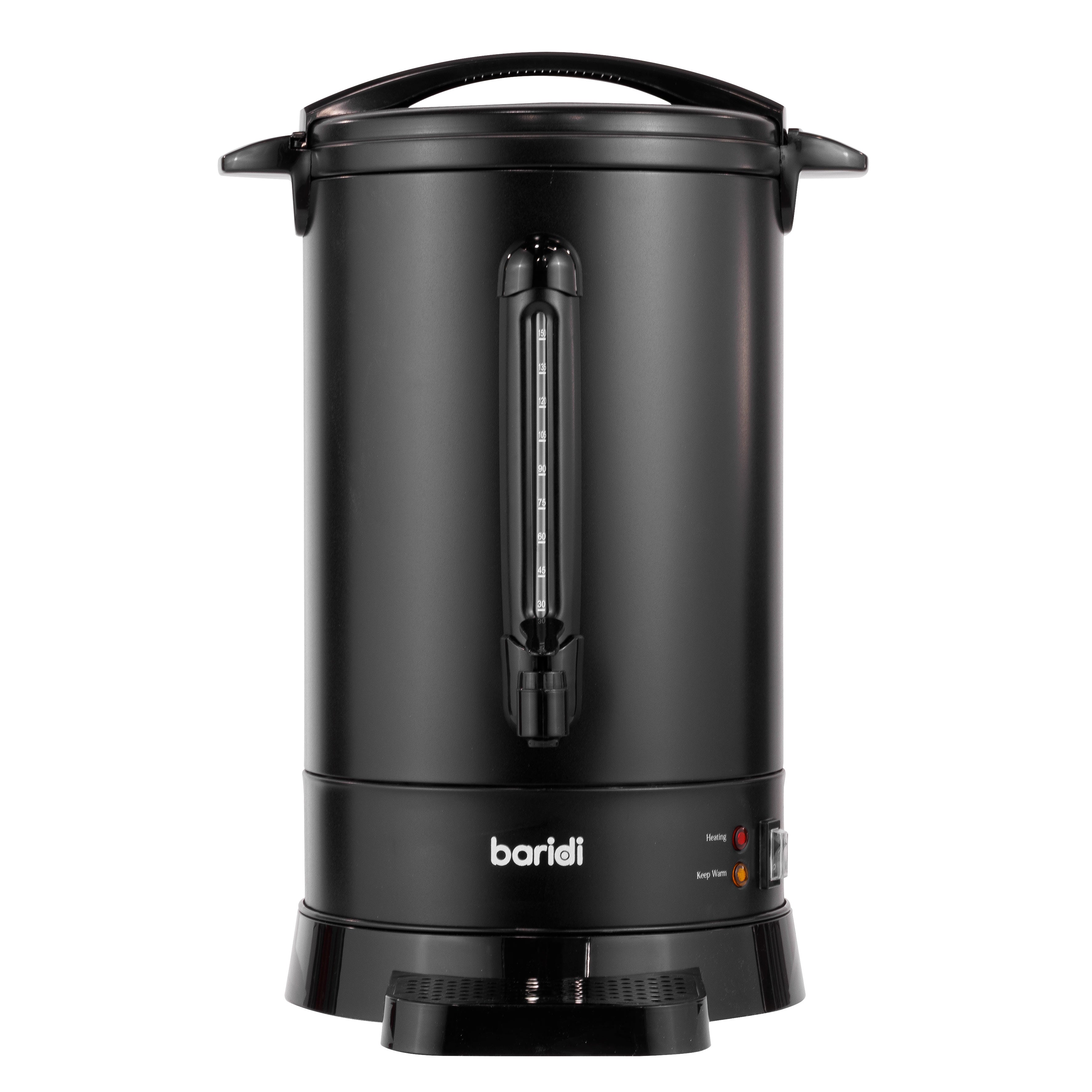 Baridi 20L Hot Water Boiler/Tea Urn with Drip Tray, Keep Warm Function and Water Gauge, Black - DH431