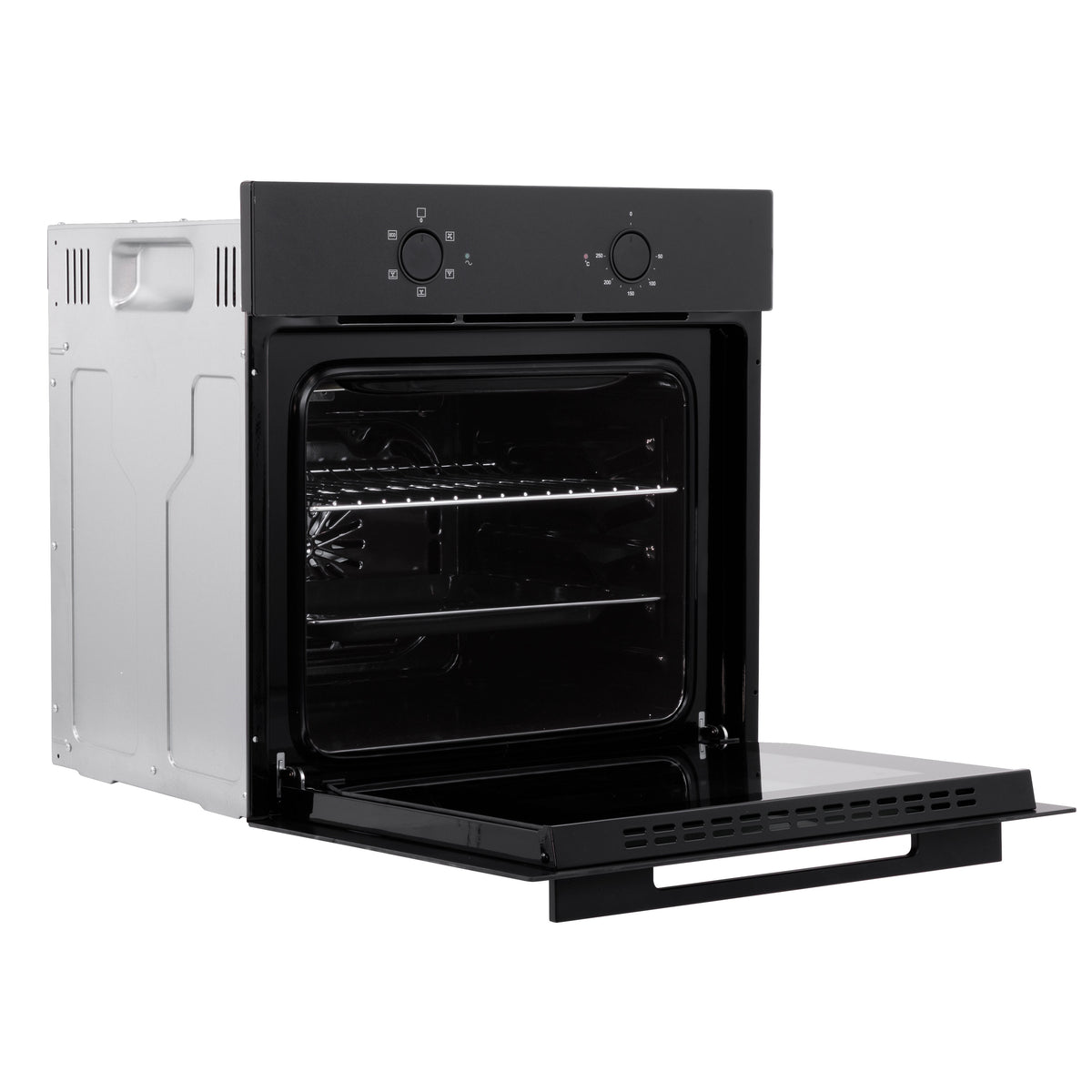 Baridi 60cm Built-In Five Function Fan Assisted Oven, 55L Capacity, Matt Black - DH450