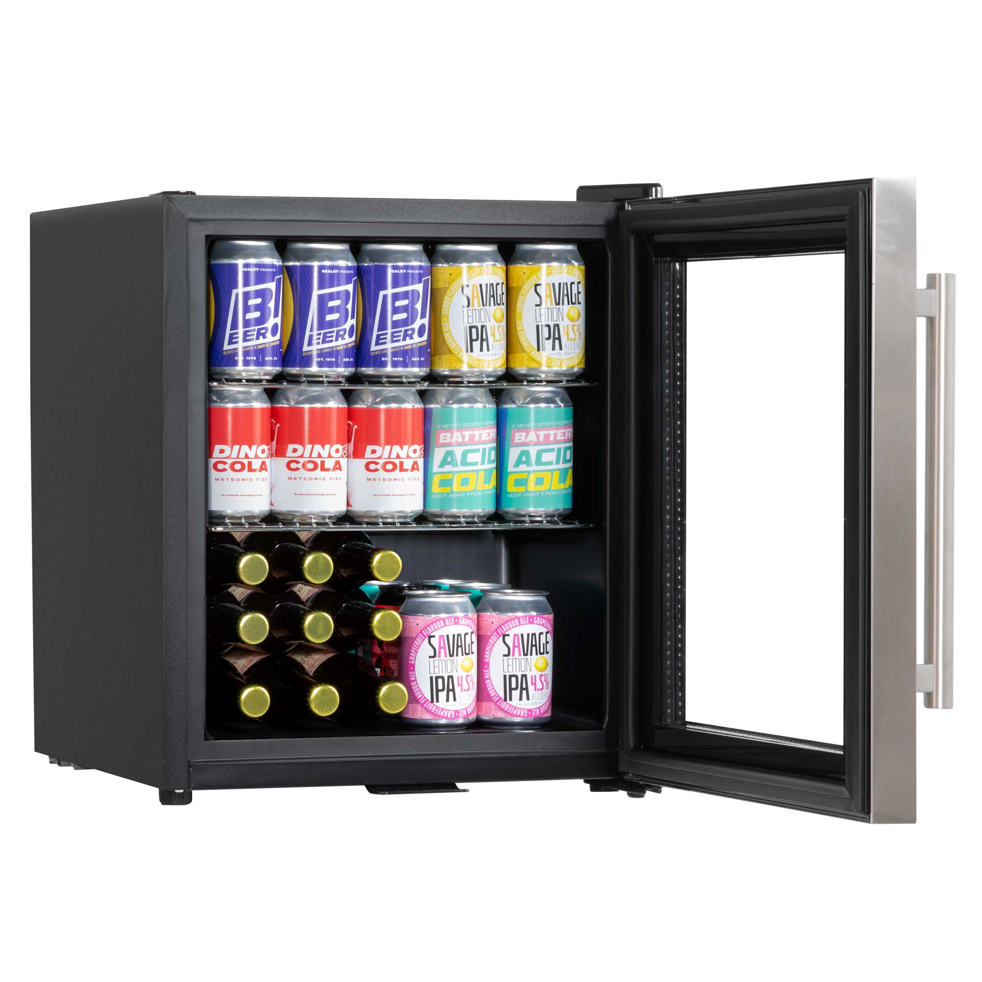 Baridi DH75 Drinks Fridge Open - full