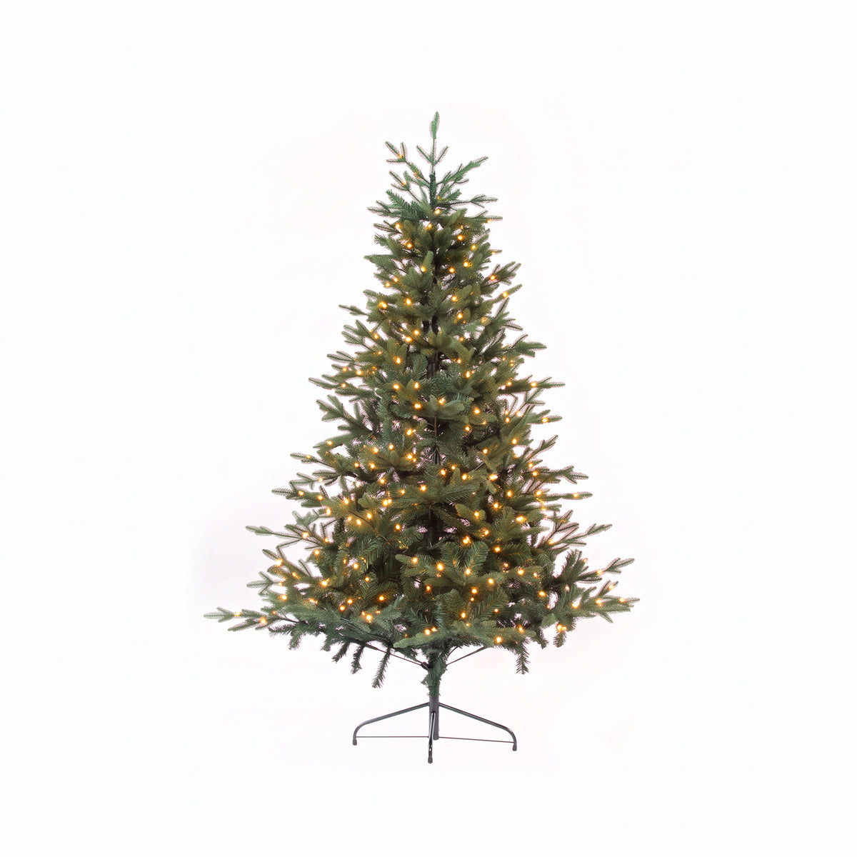 Pre-Lit 5ft Hinged Christmas Tree with Warm White LED Lights & PE/PVC Tips - DH80