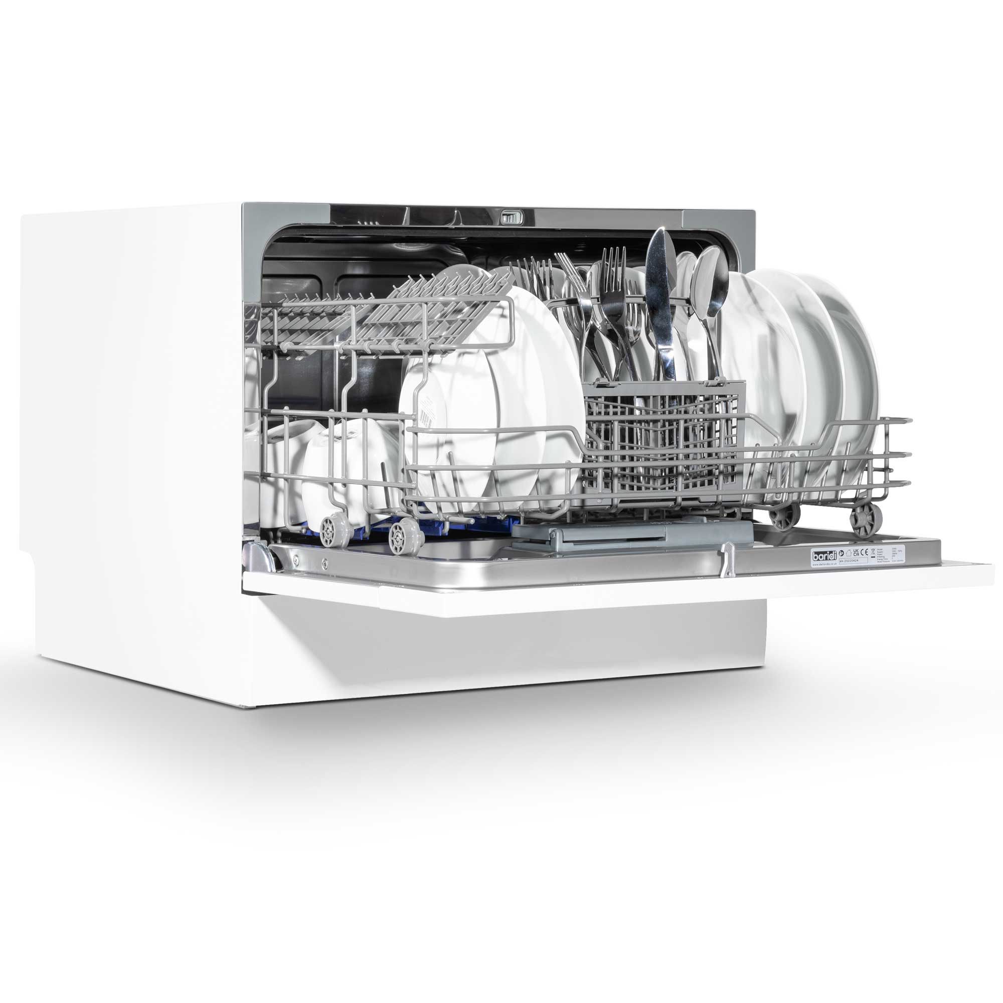 Baridi DH83 Tabletop Dishwasher Open - full - 2nd perspective - 2023