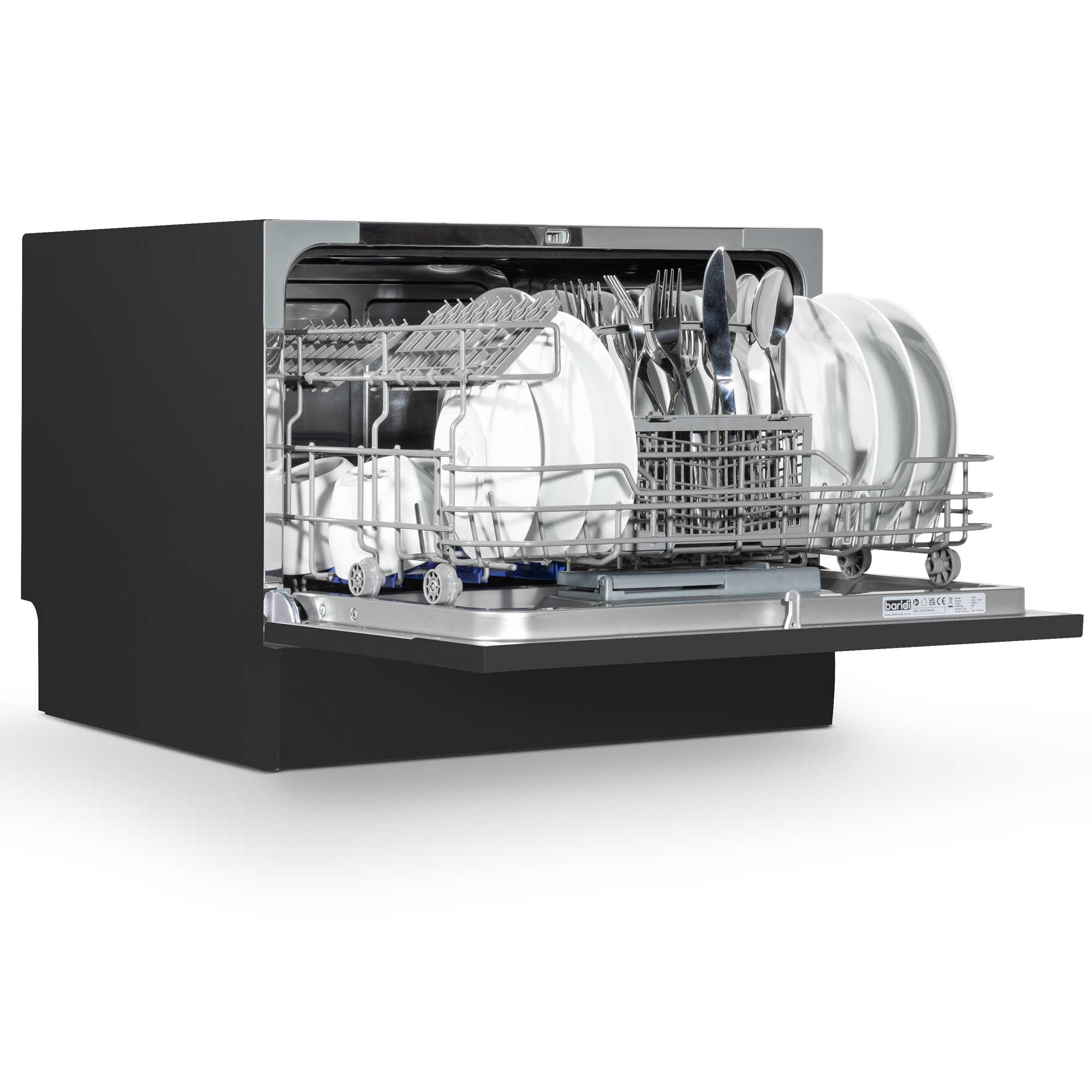 Baridi DH85 Tabletop Dishwasher Open - full - 2nd perspective - 2023