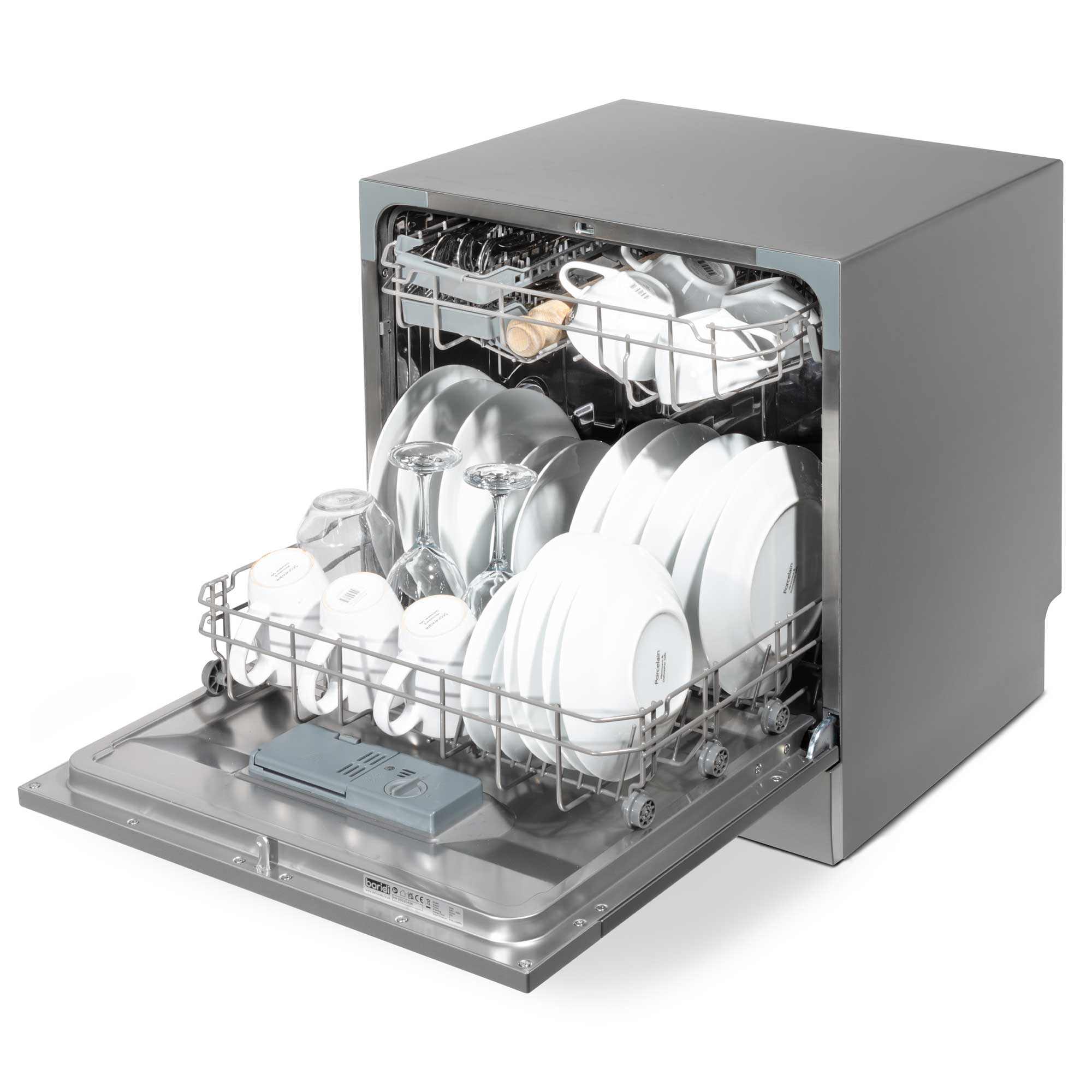 Baridi DH87 Tabletop Dishwasher Open - full - high - 2nd perspective