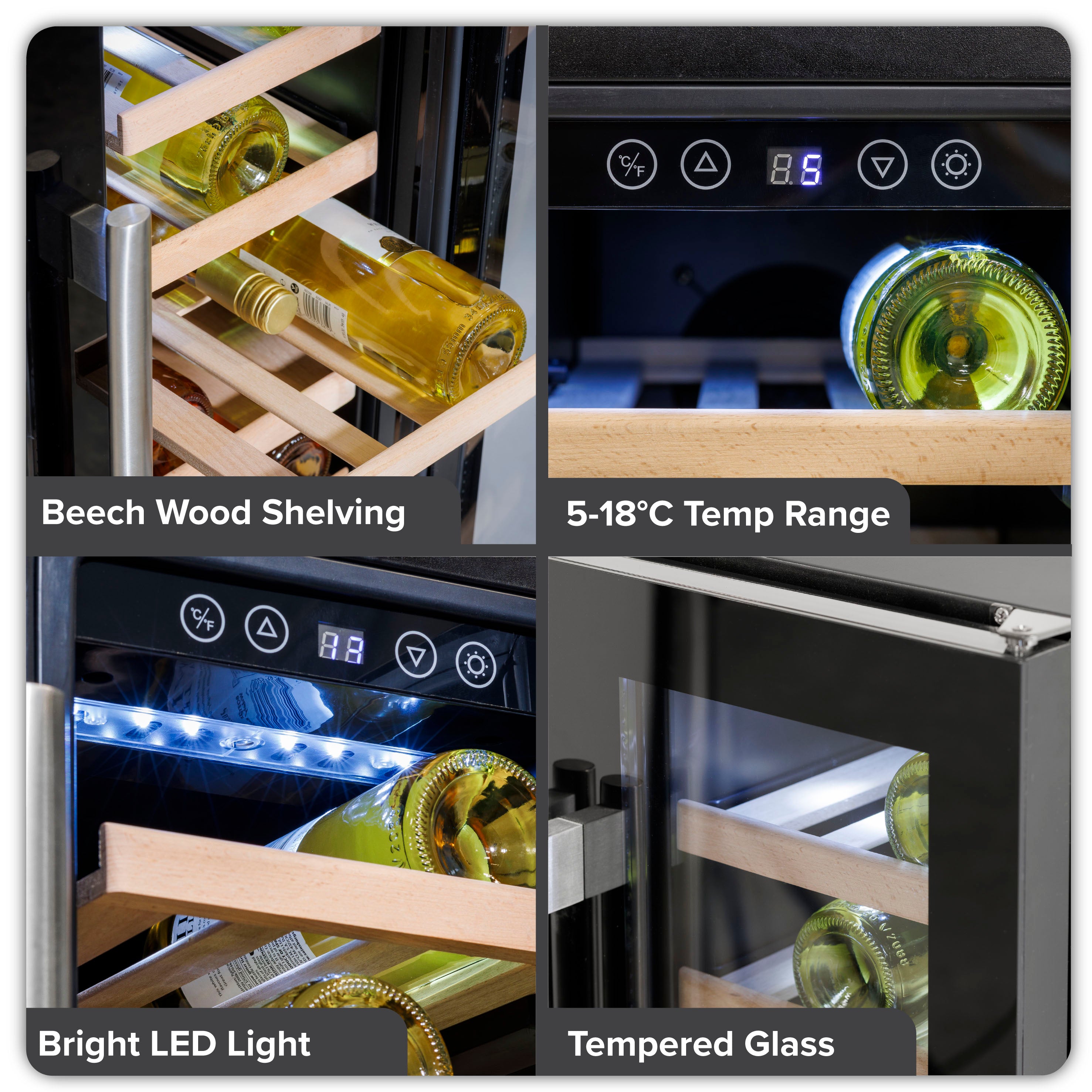 Baridi DH96 Wine Fridges Action shot - infographic - multi - image