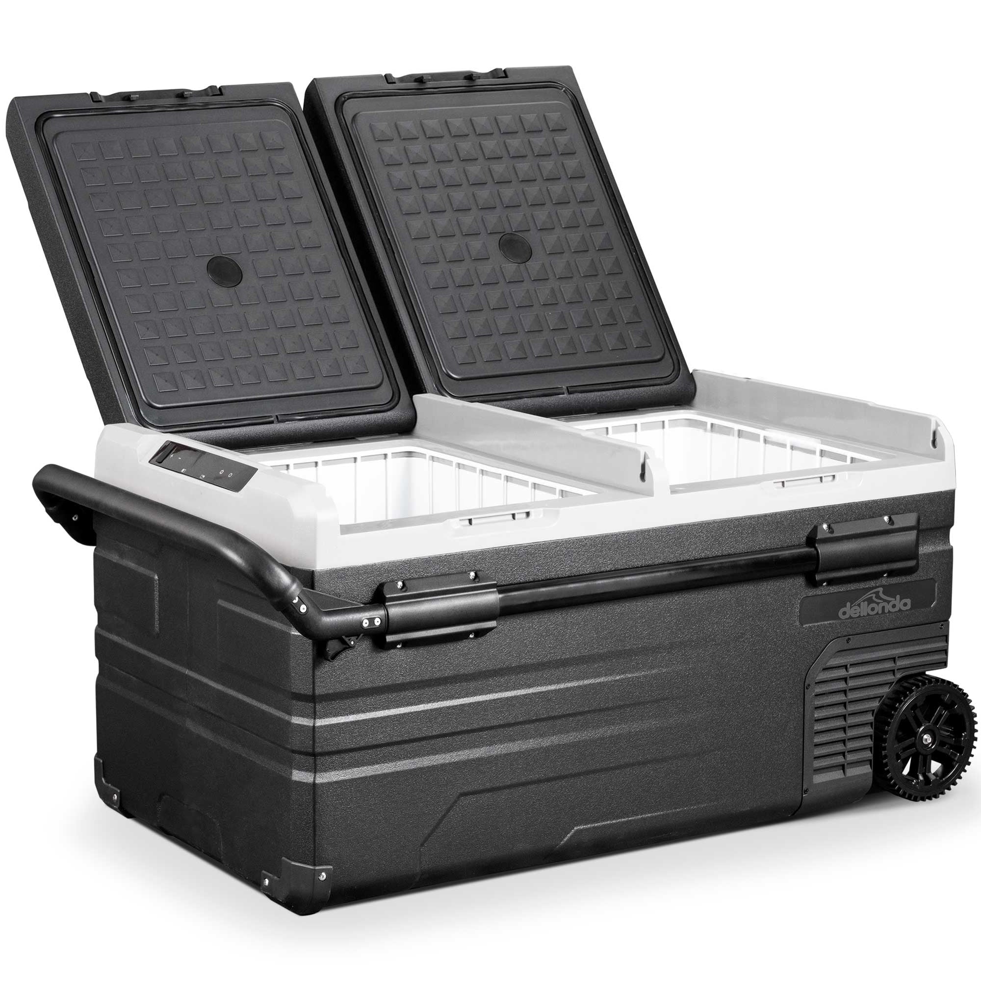 Portable Fridge Freezer/Cool Box 95L with 11.1V Battery, 230V Adaptor & 220W Solar Panel - DL177