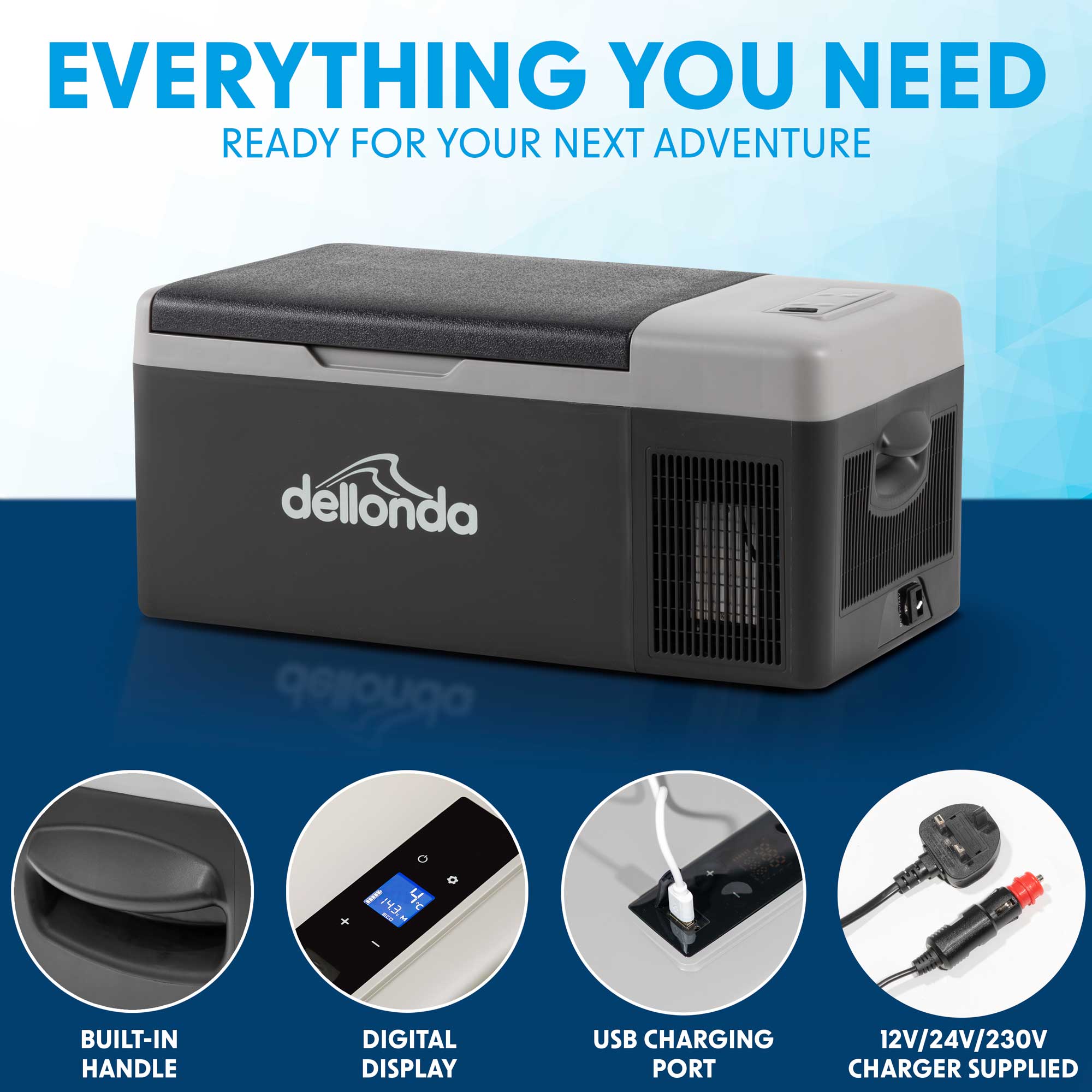 Dellonda DL12 Cool Box Action shot - features - benefits