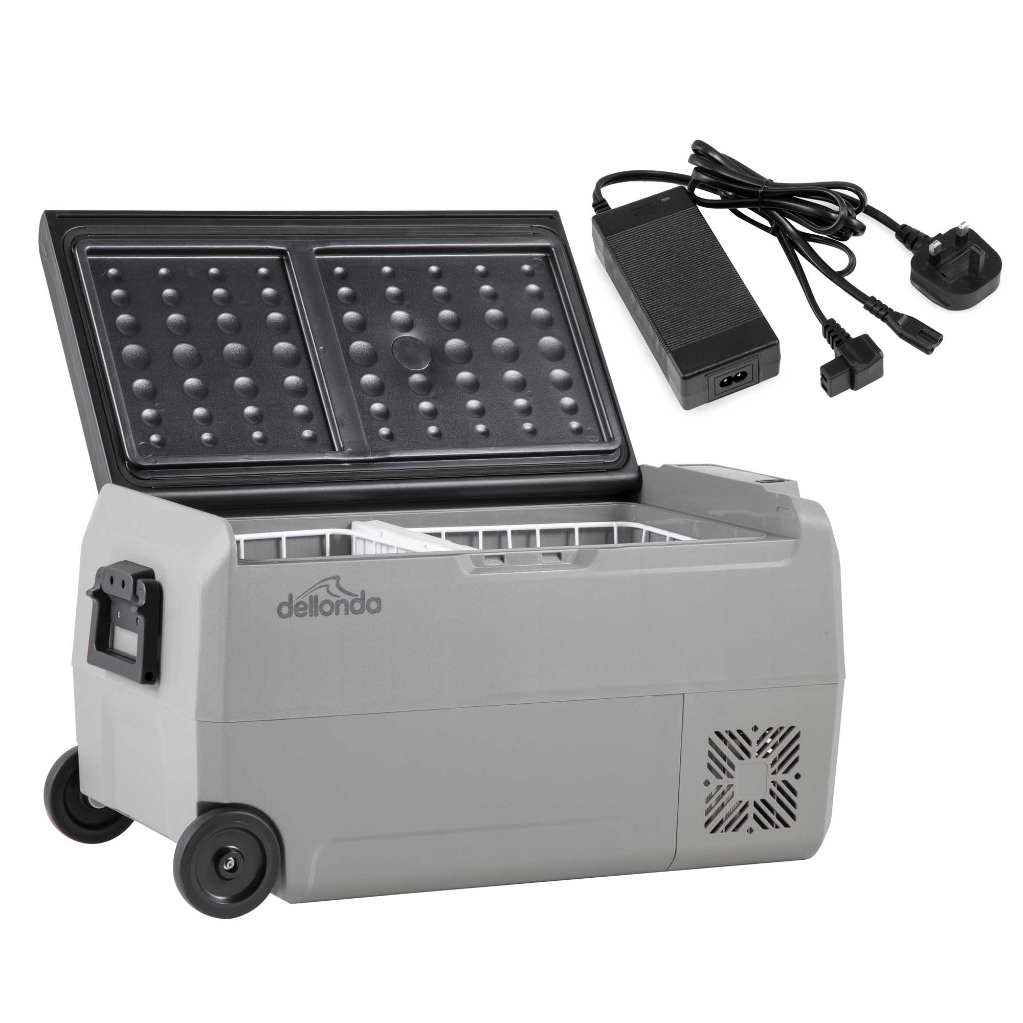 Dellonda DL131 Car Fridge Action shot - with charger