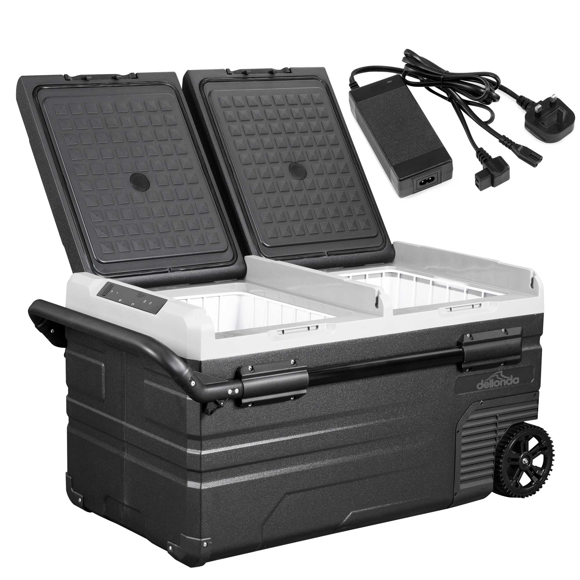 Dellonda DL134 Car Fridge Action shot - with charger