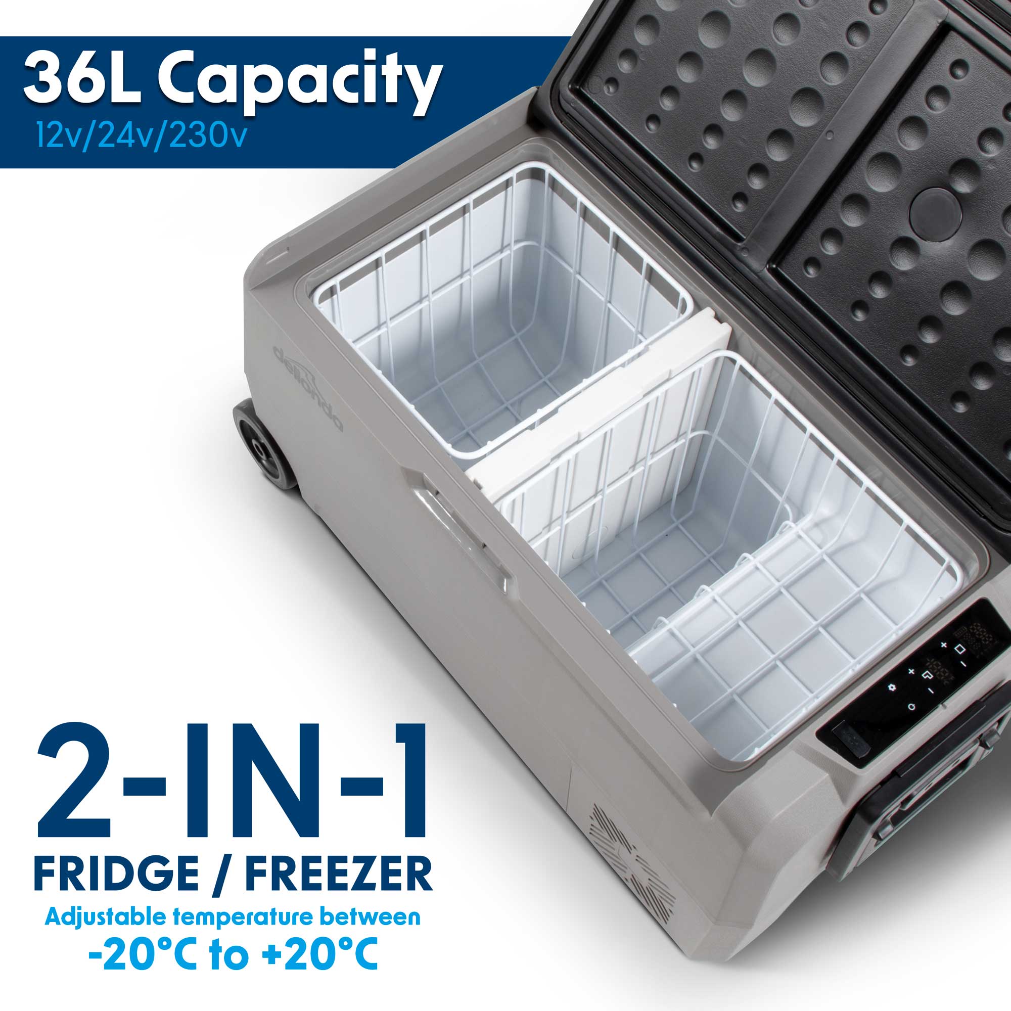 Dellonda DL13 Cool Box Action shot - adjustable - temperature