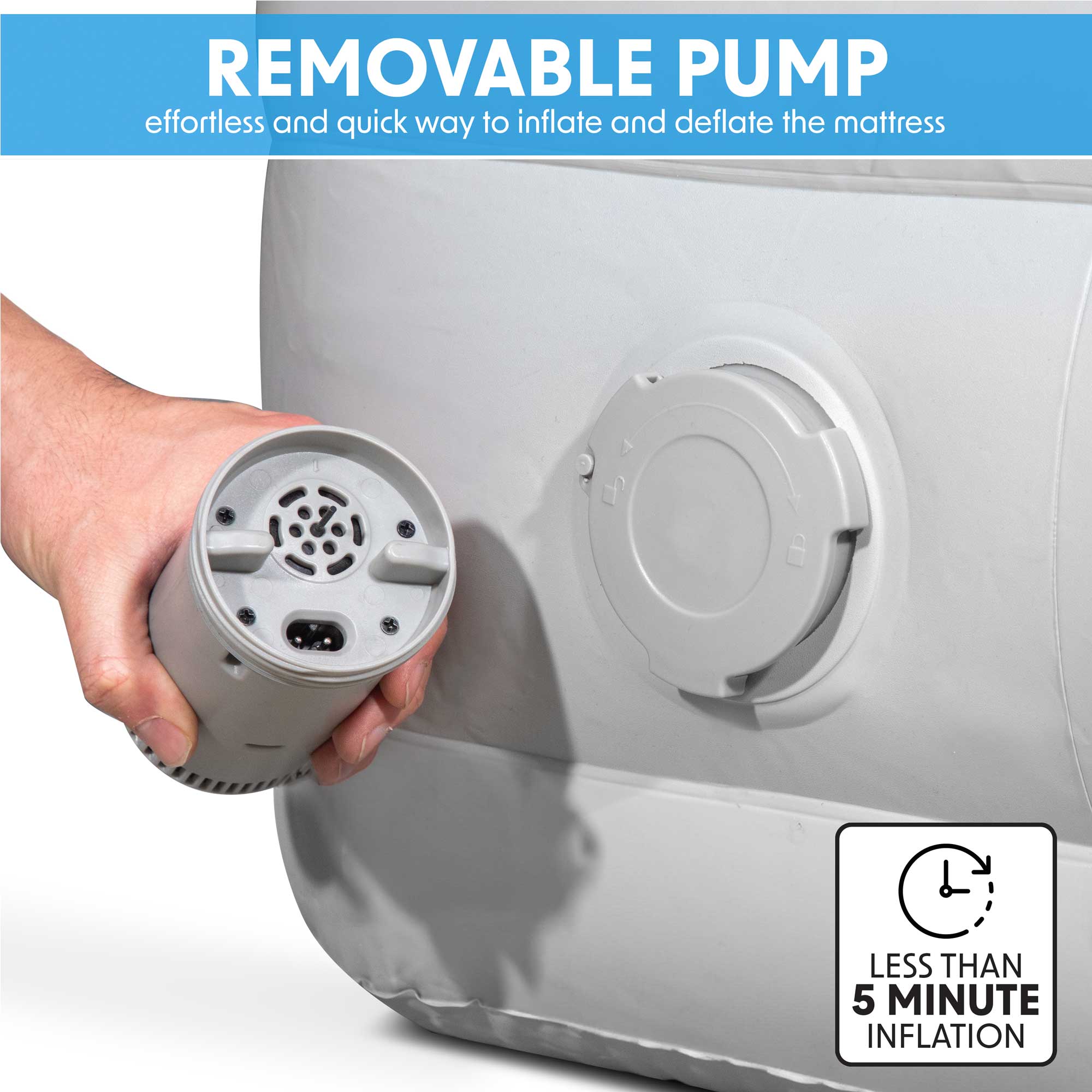 Dellonda DL144 Air Beds Action shot - removable - pump