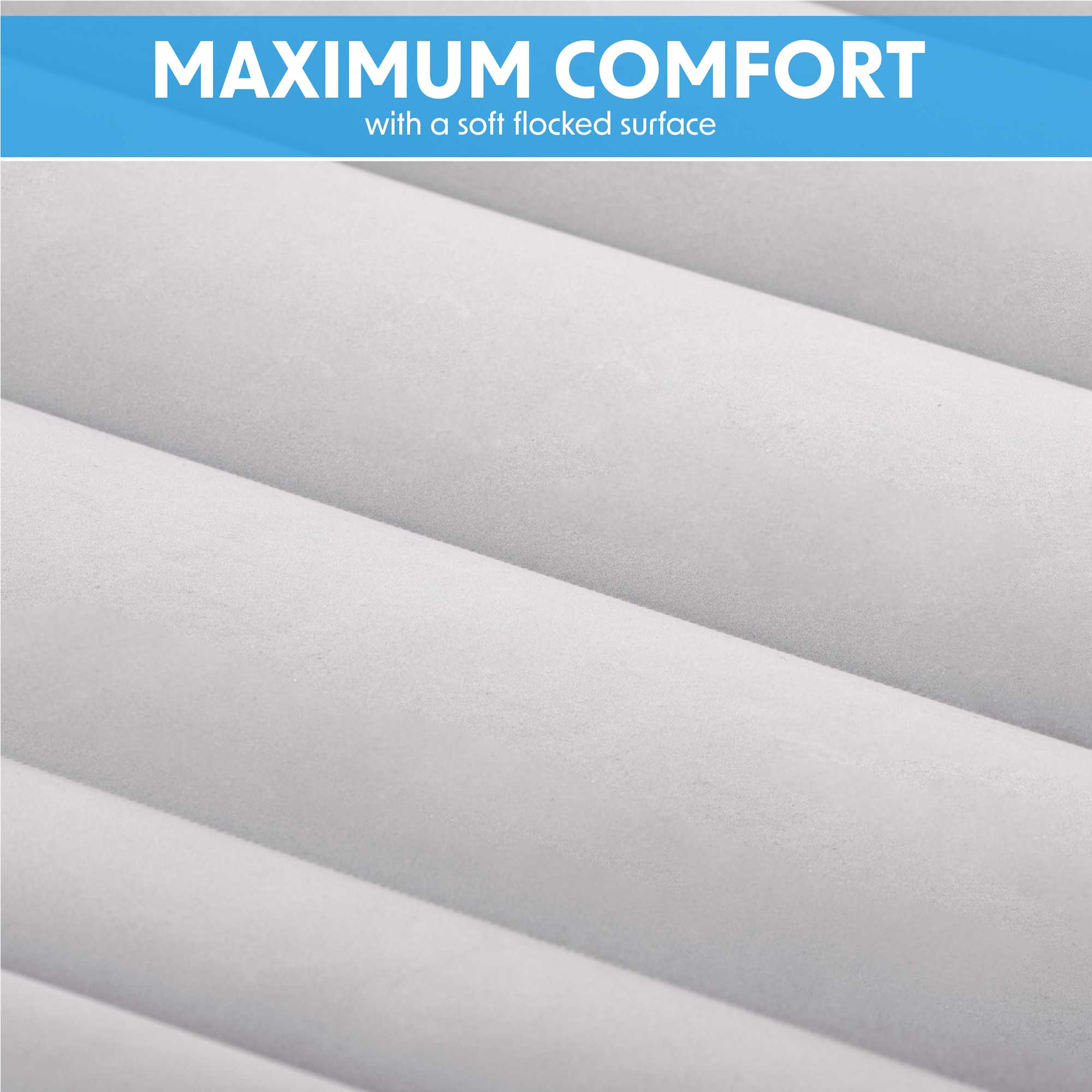 Dellonda DL147 Air Beds Action shot - comfortable - material - inforgraphic