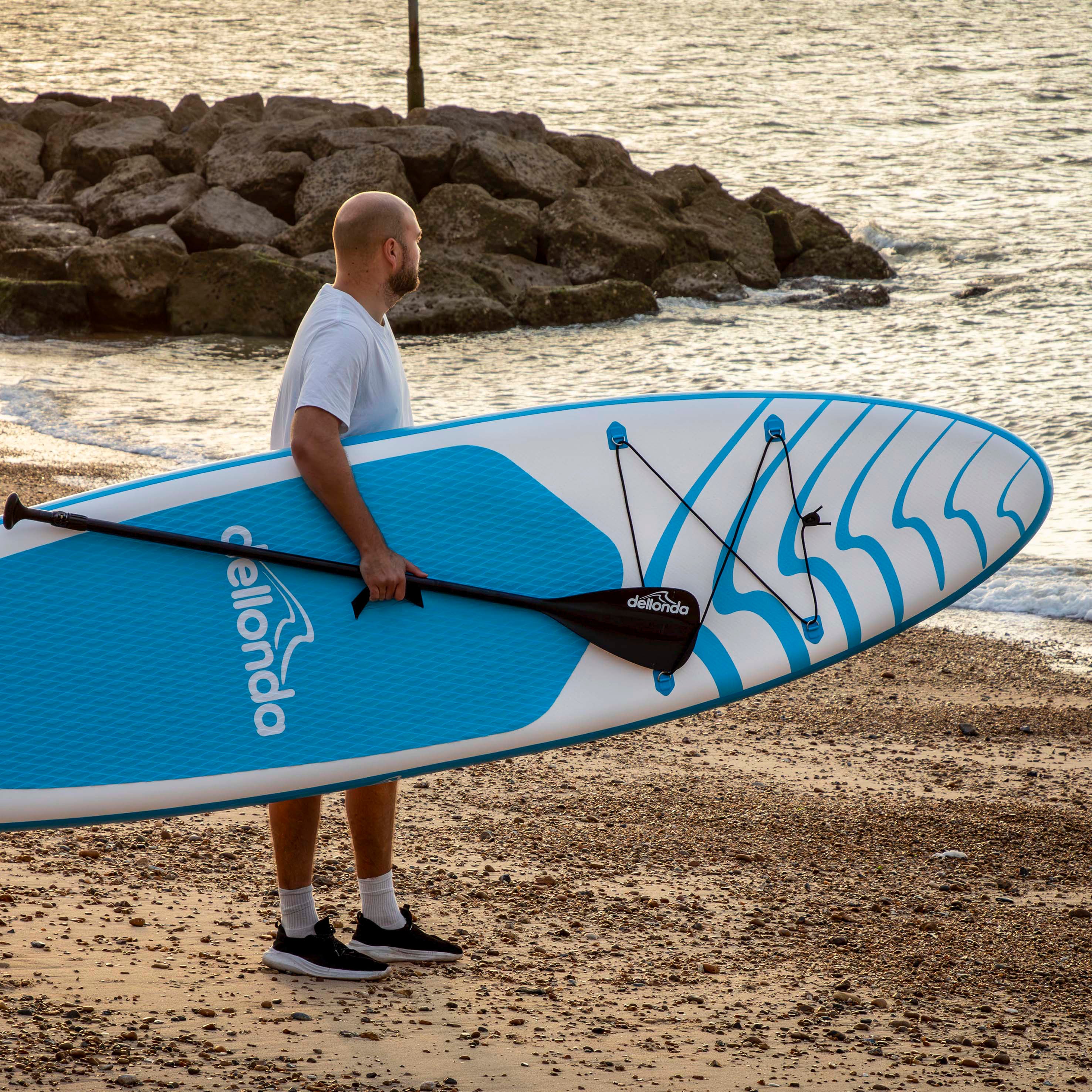 Dellonda DL152 Paddle Board Action shot - on beach