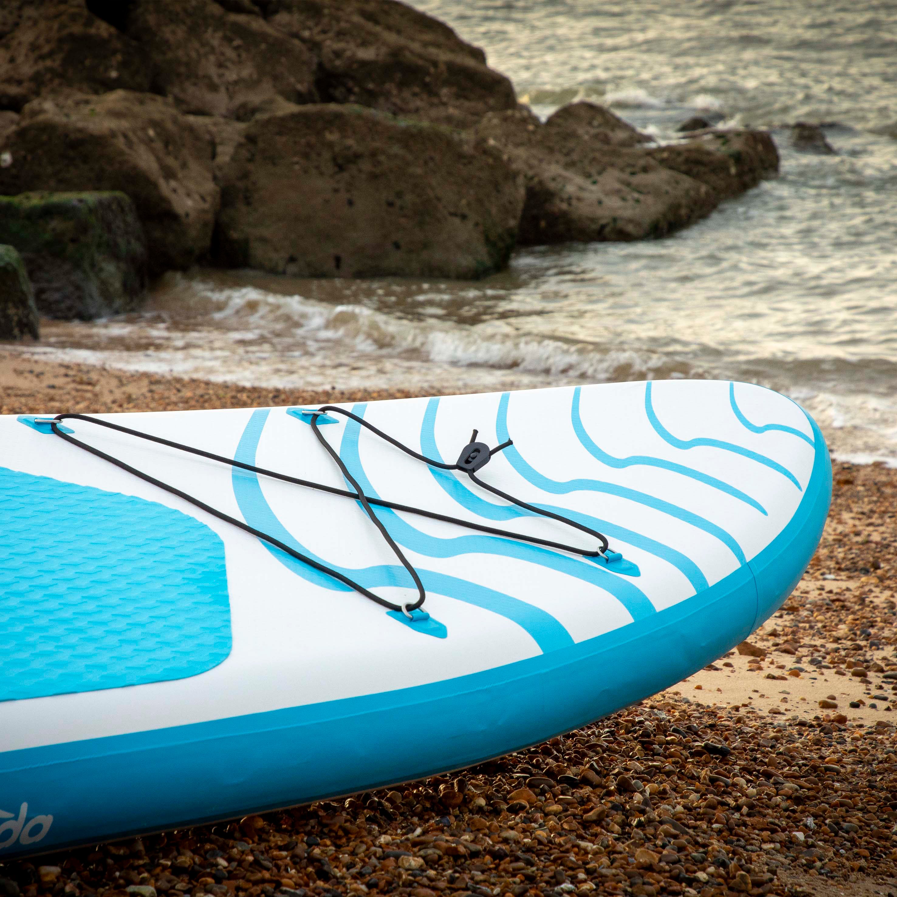 Dellonda DL152 Paddle Board Action shot - on beach - close