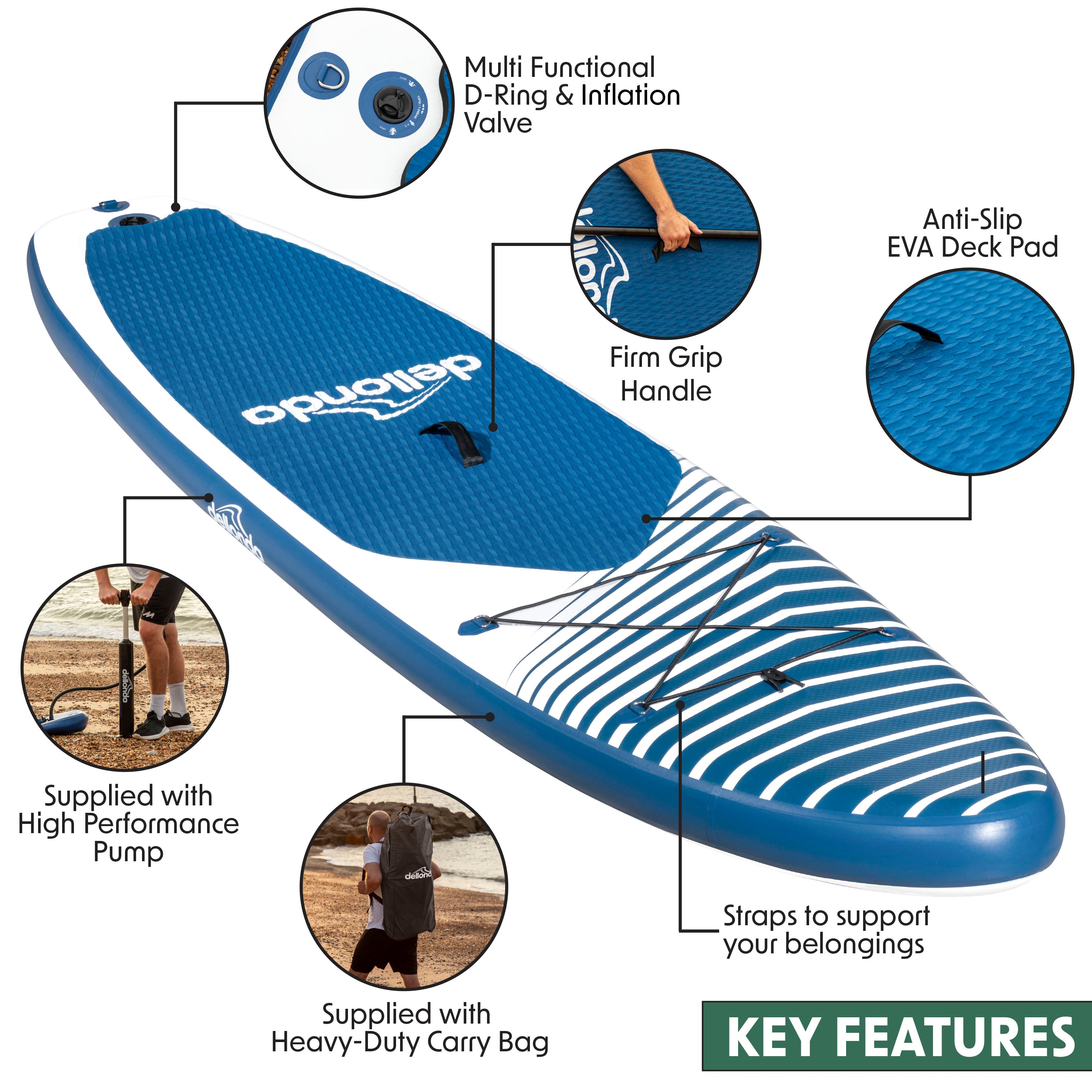 Dellonda DL153 Paddle Board Action shot - feature - tile