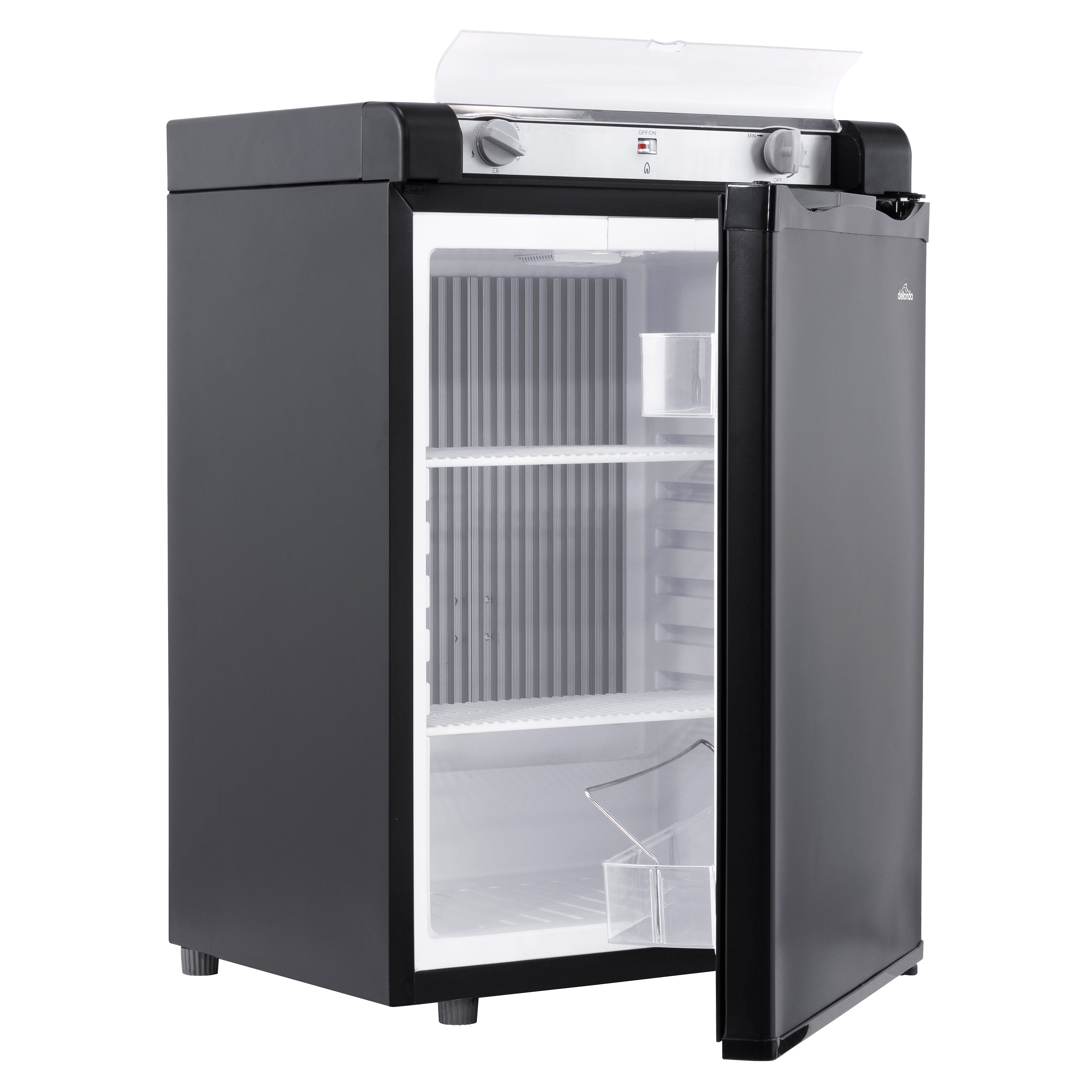 Dellonda, 3 Way Fridge, Gas/12V/230V, 60L, Camping, Motorhome, Truck, Black, DL159