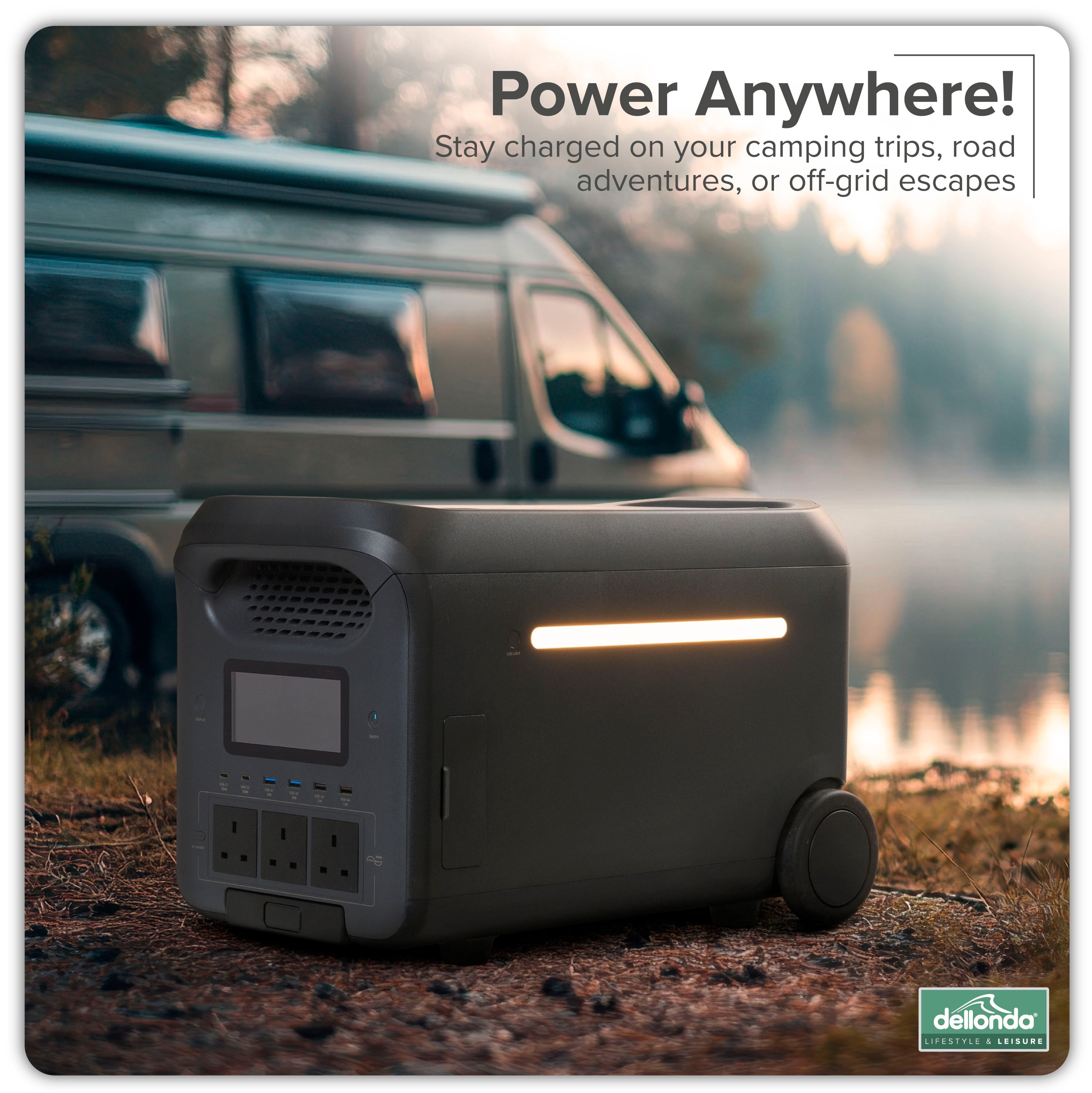 3000W Portable Power Station, 2560Wh, with 220W Foldable Solar Panel – DL181